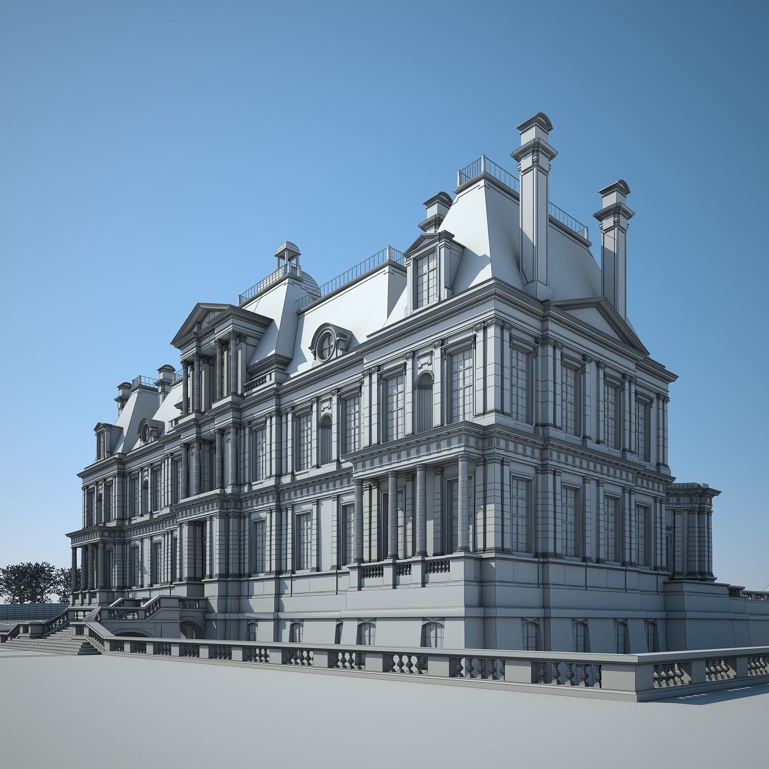 Chateau and Garden 3D model_61