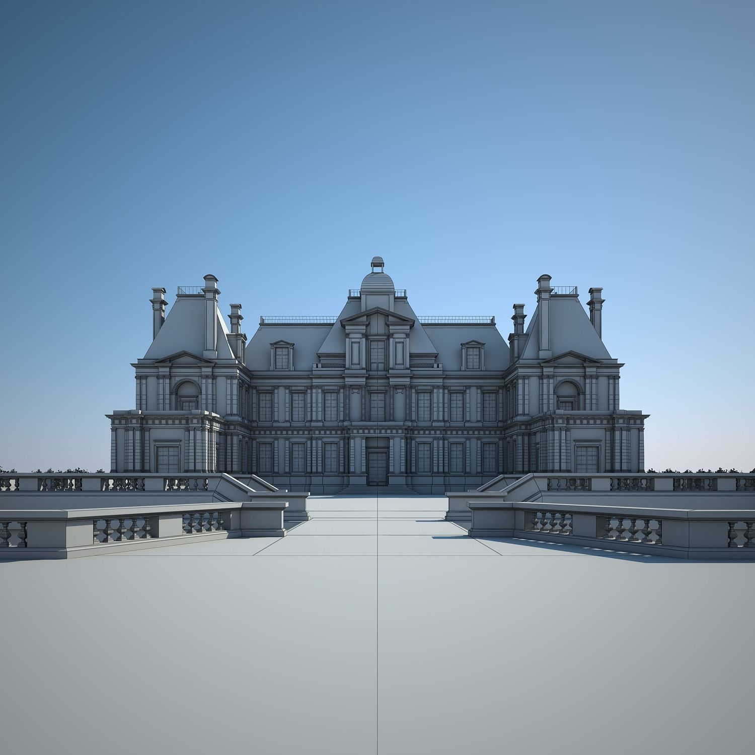 Chateau and Garden 3D model_58