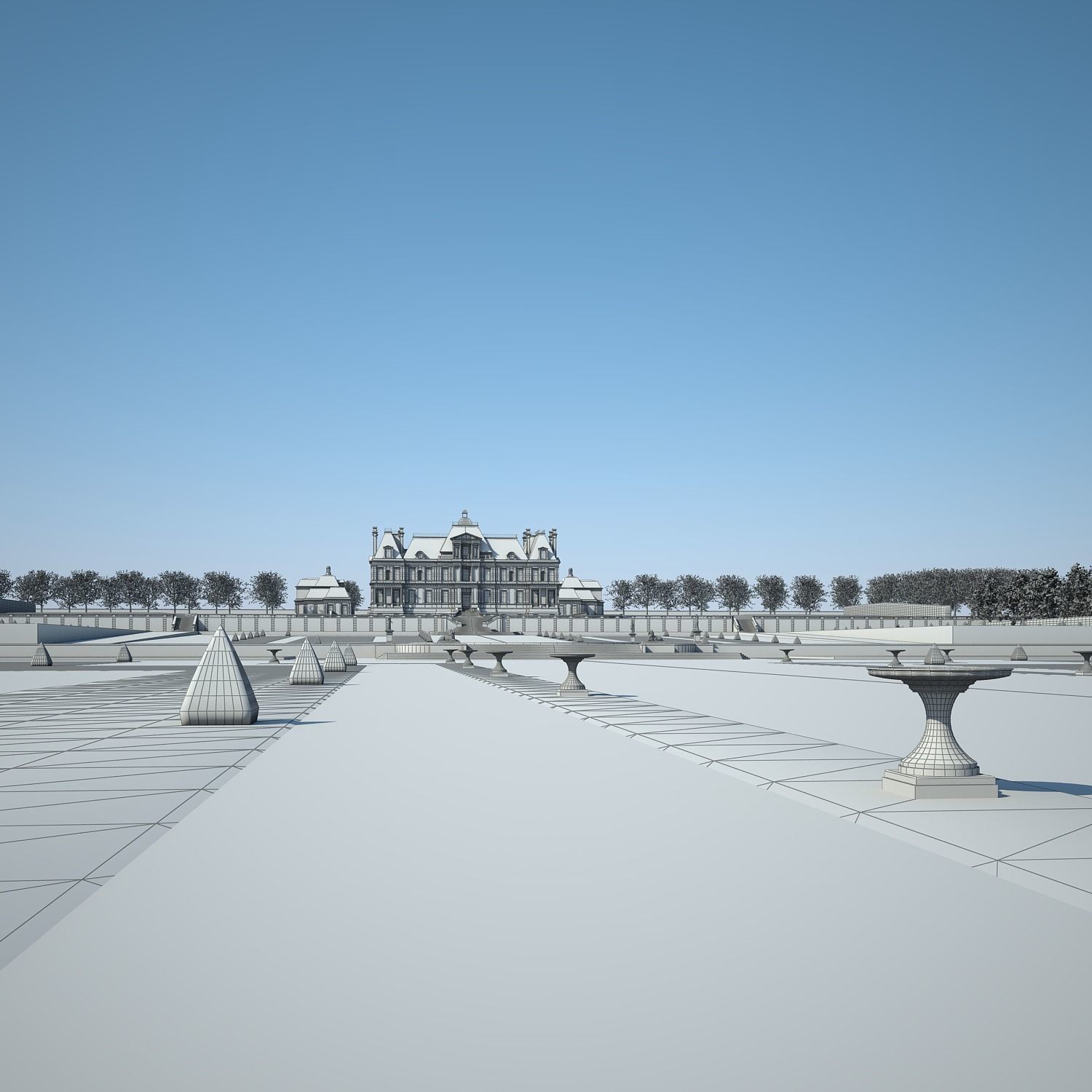 Chateau and Garden 3D model_68