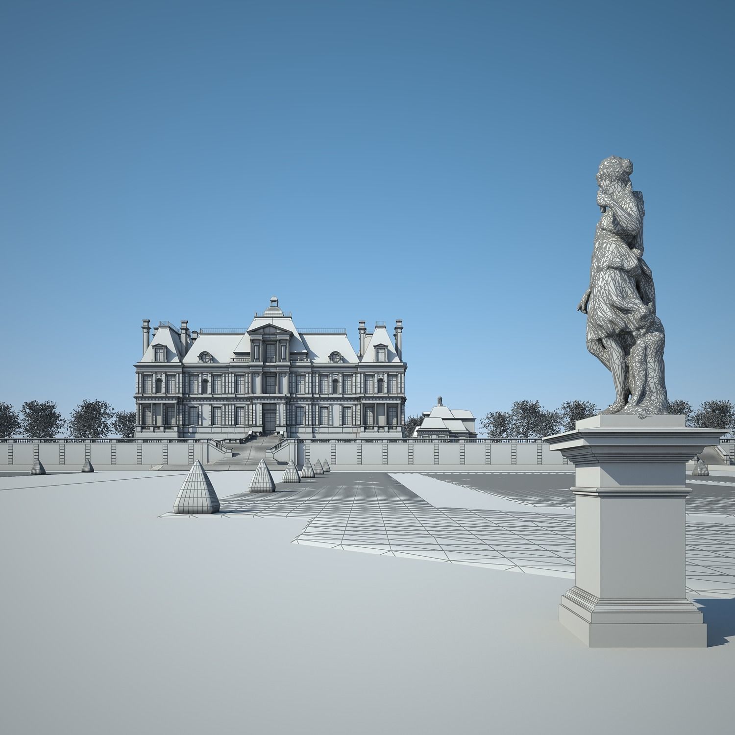 Chateau and Garden 3D model_66