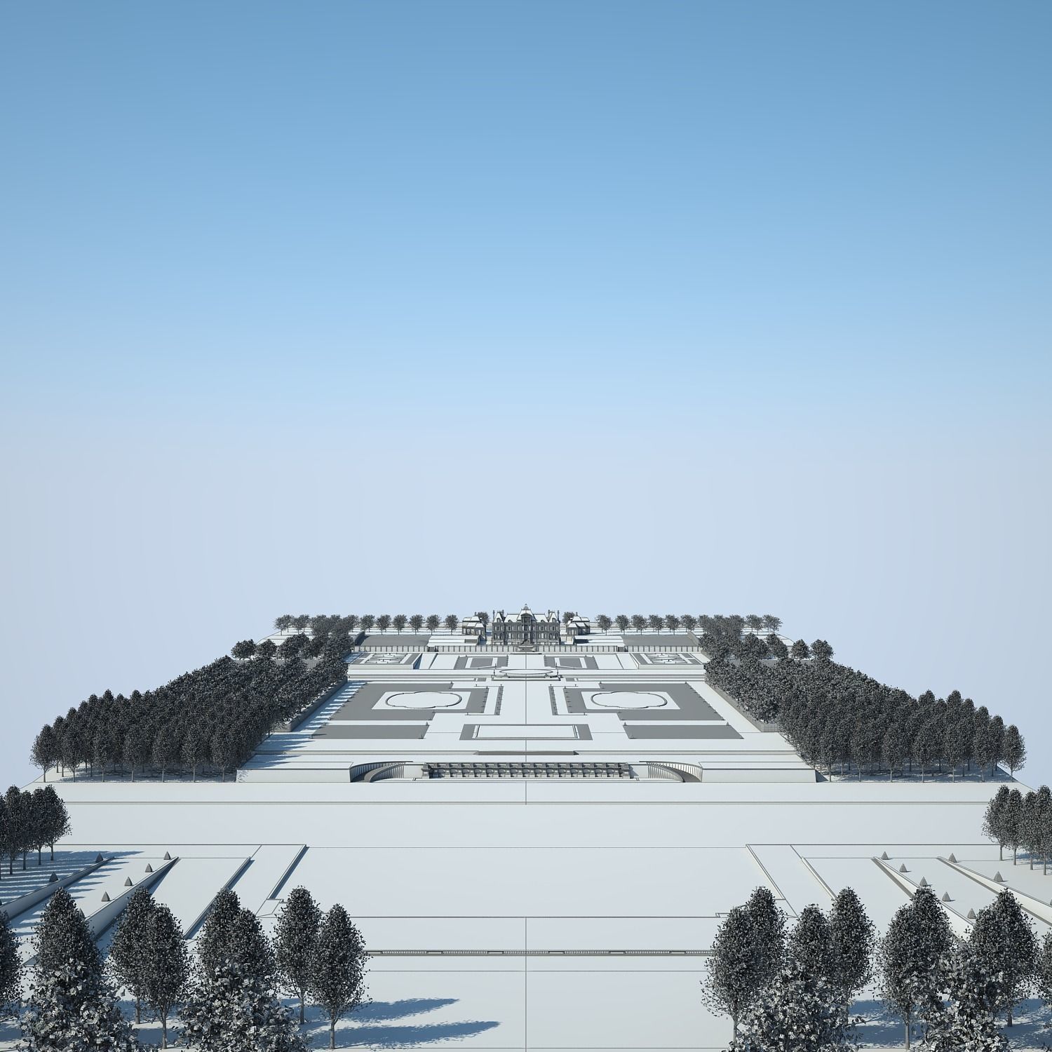 Chateau and Garden 3D model_91