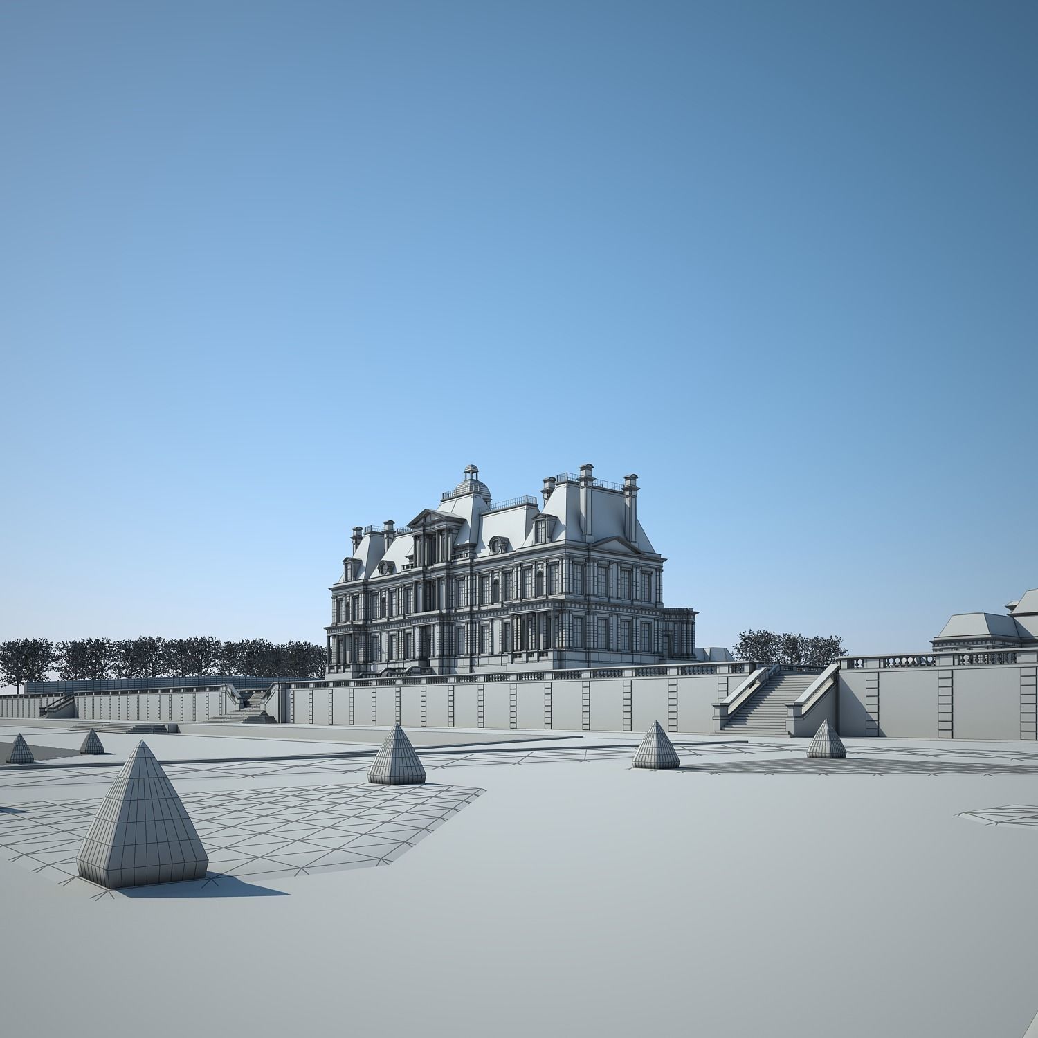 Chateau and Garden 3D model_73
