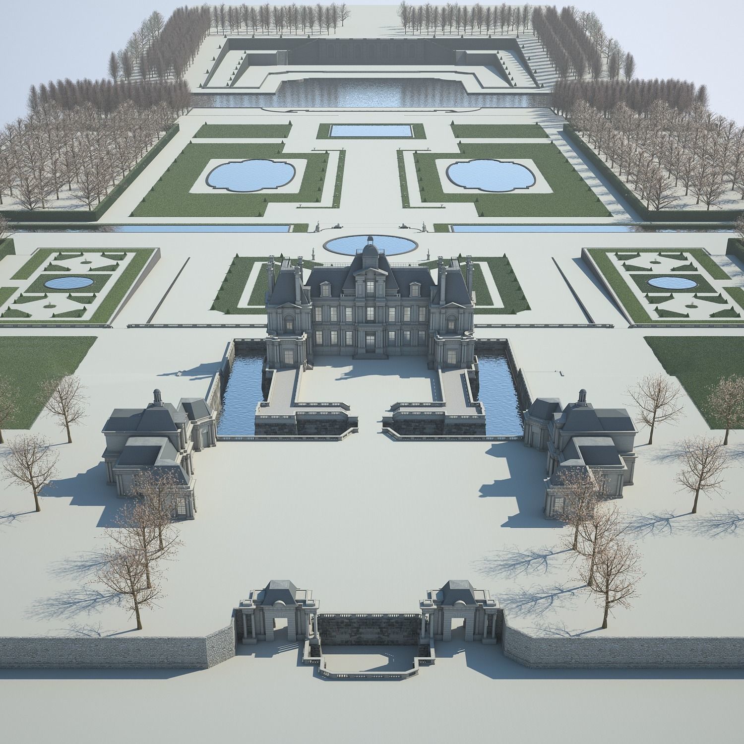 Chateau and Garden 3D model_47