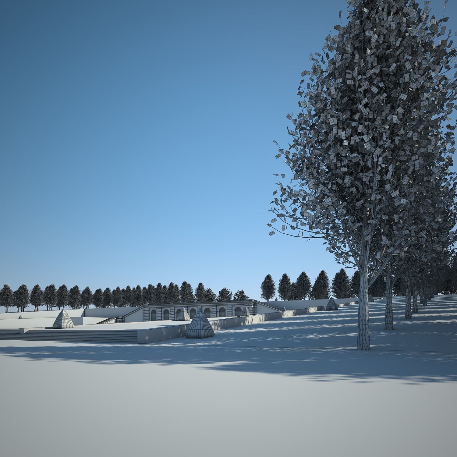 Chateau and Garden 3D model_87