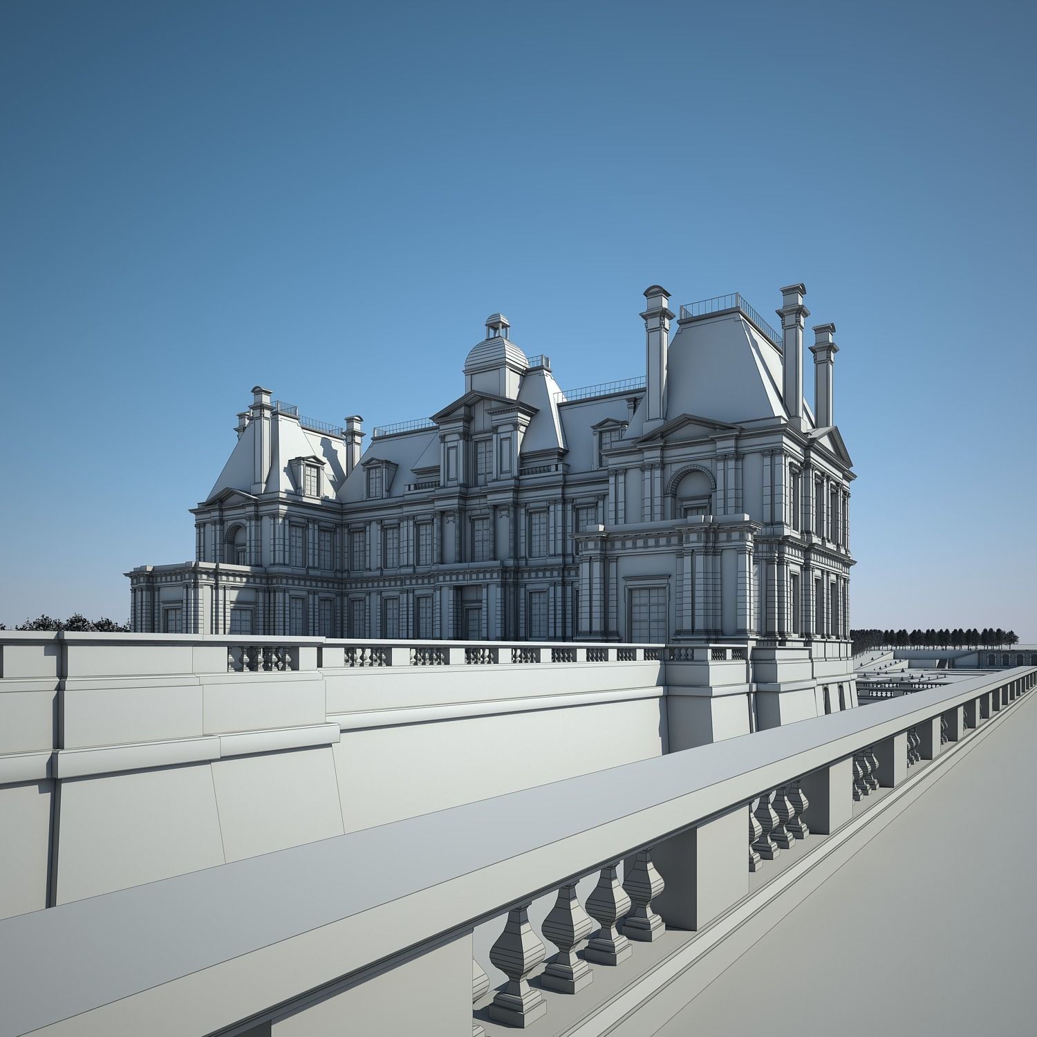 Chateau and Garden 3D model_56