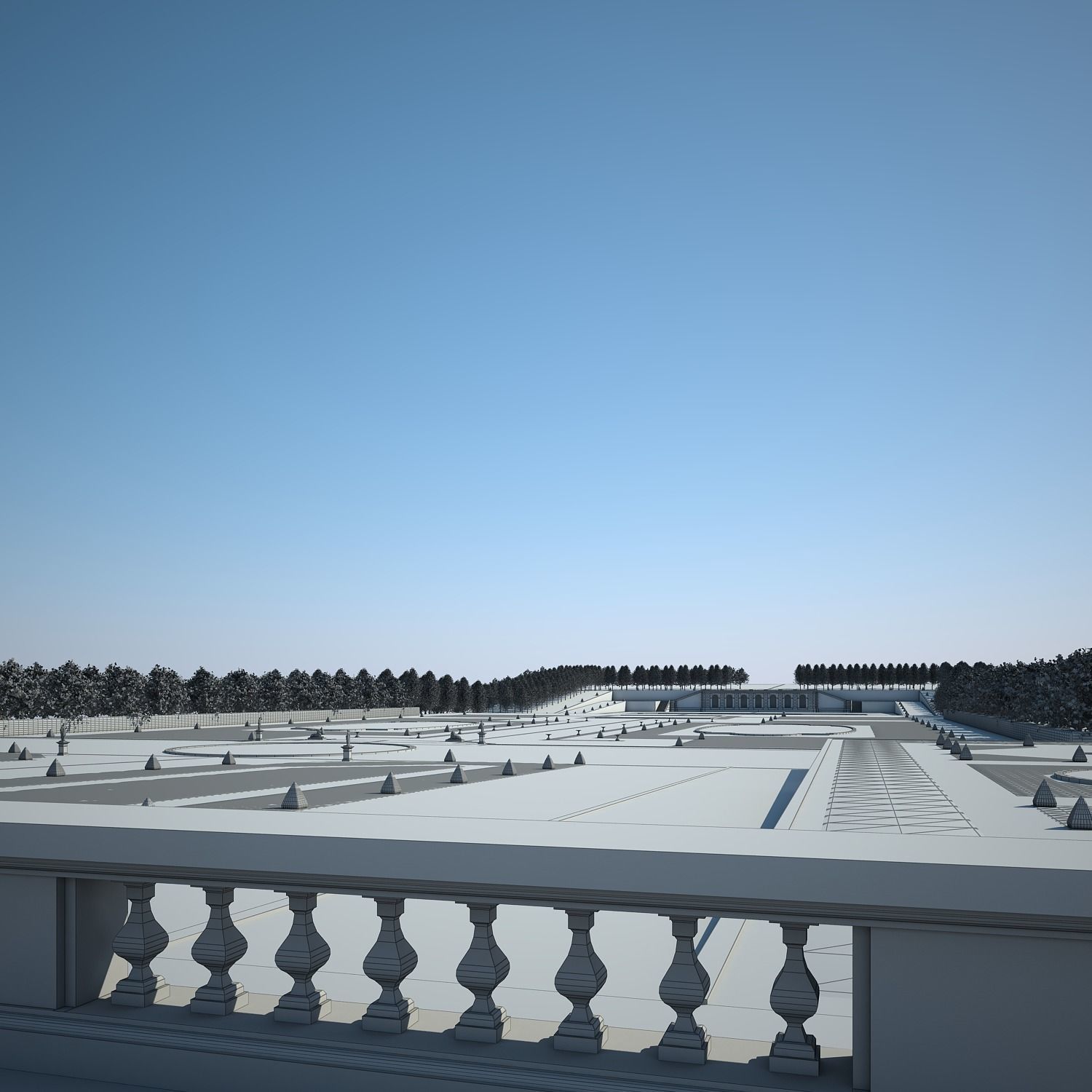 Chateau and Garden 3D model_64