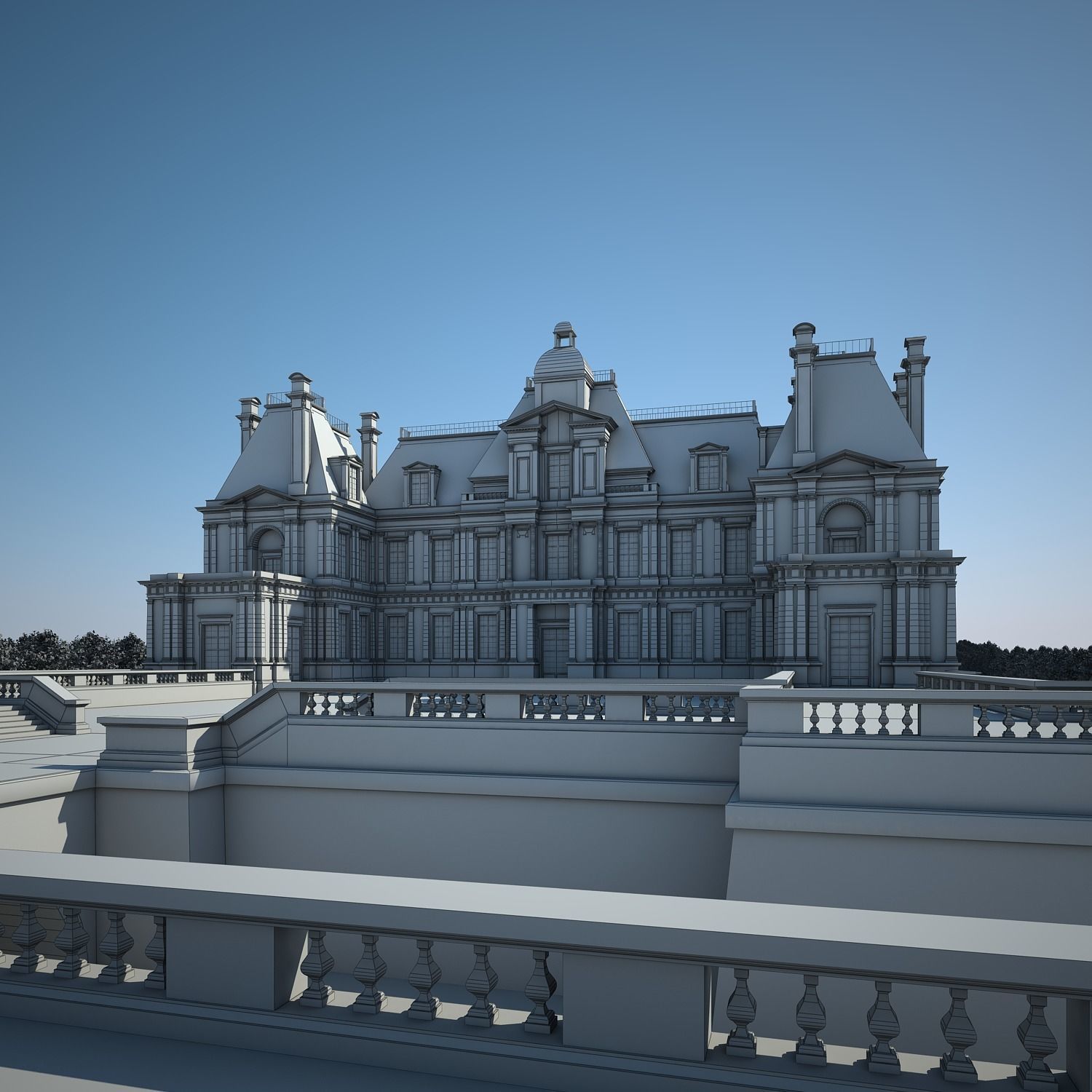 Chateau and Garden 3D model_55