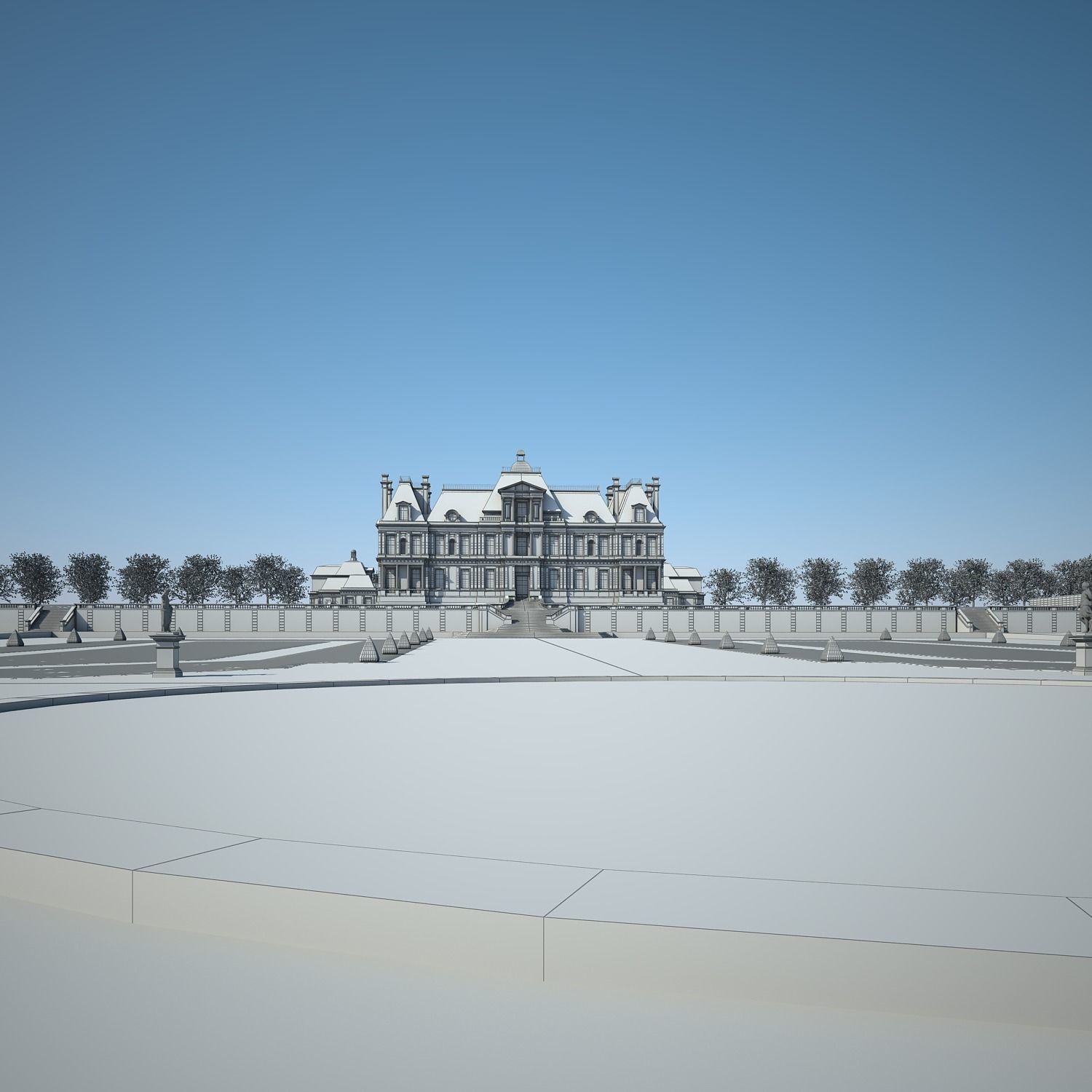 Chateau and Garden 3D model_67