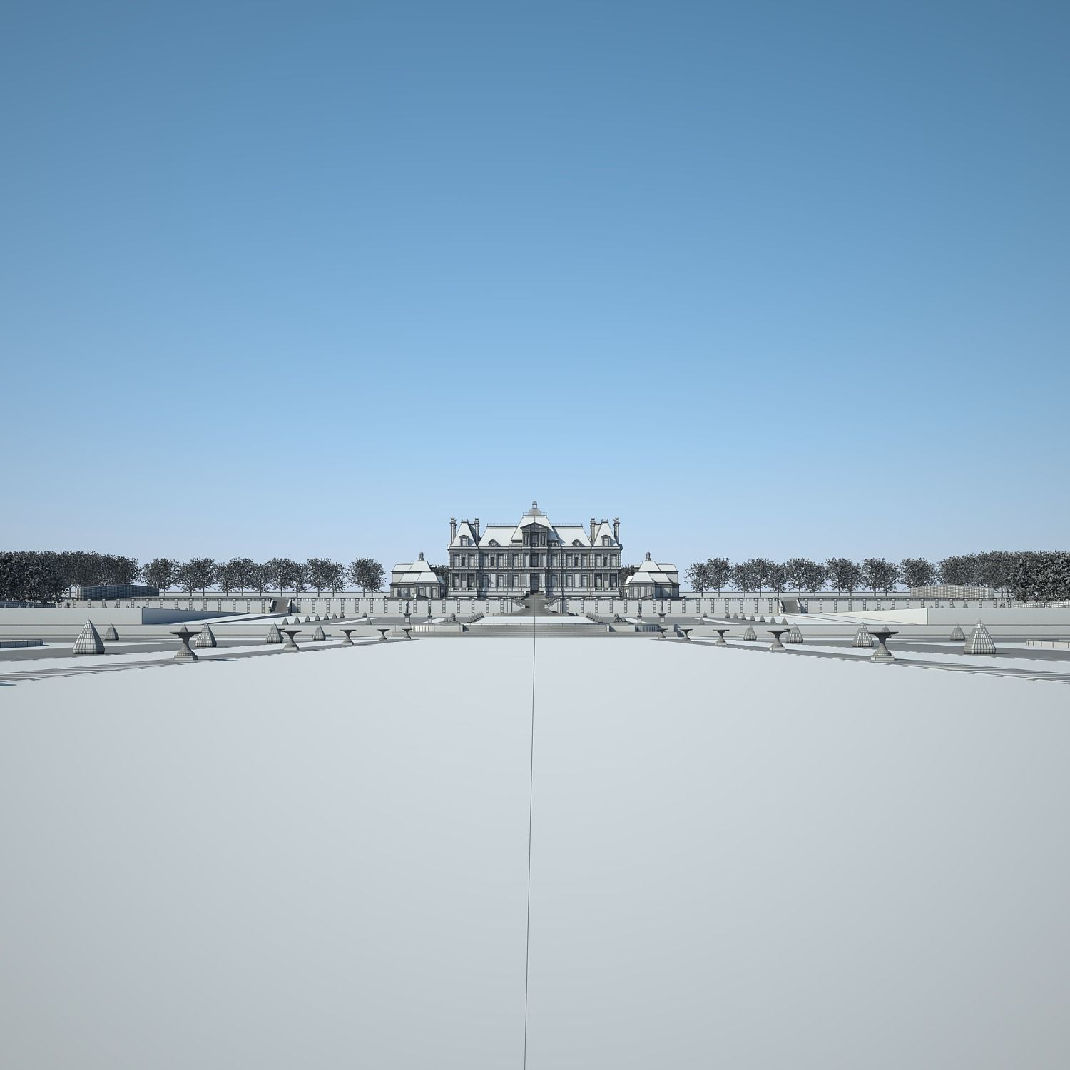 Chateau and Garden 3D model_69