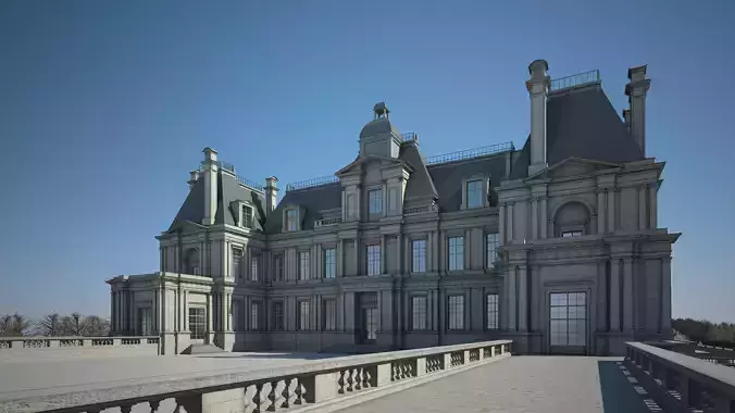 Chateau and Garden 3D model