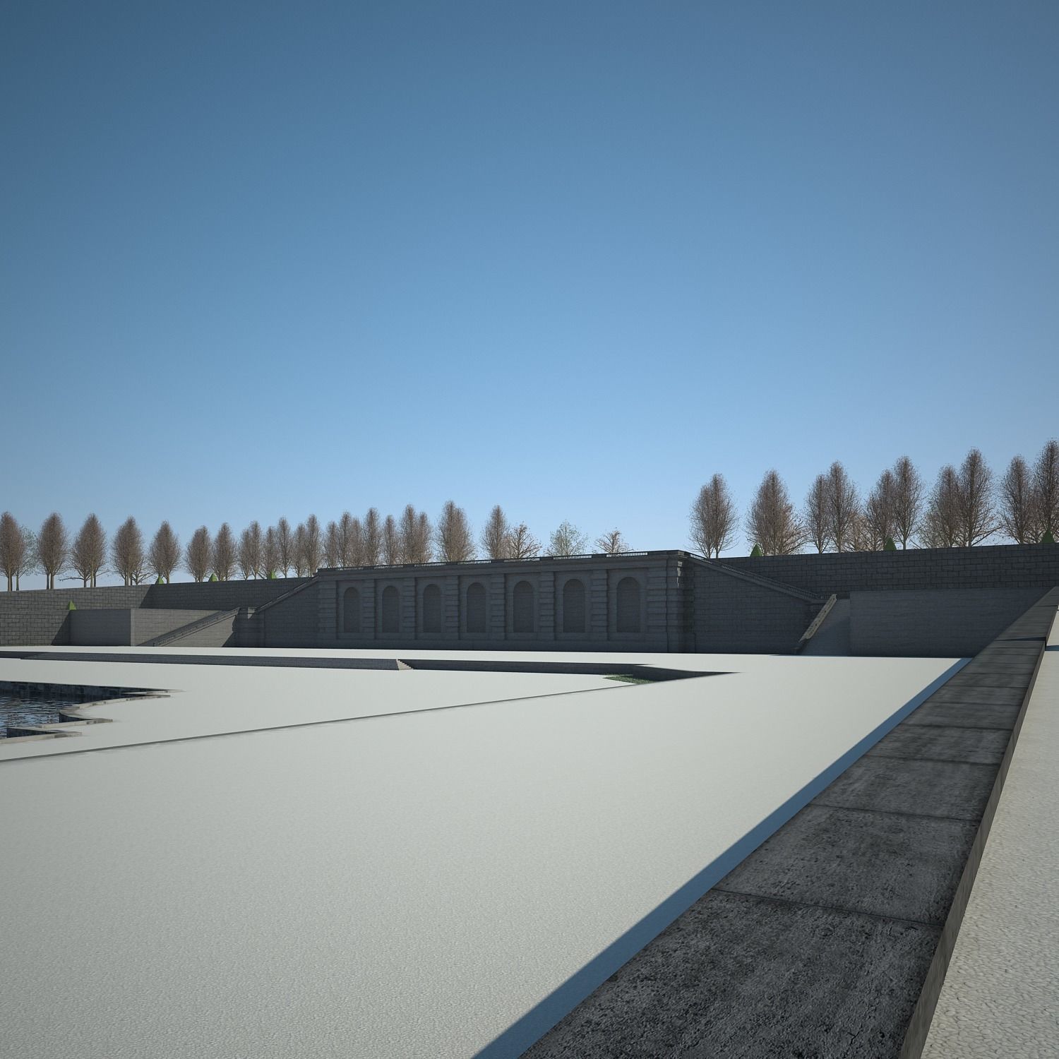 Chateau and Garden 3D model_36