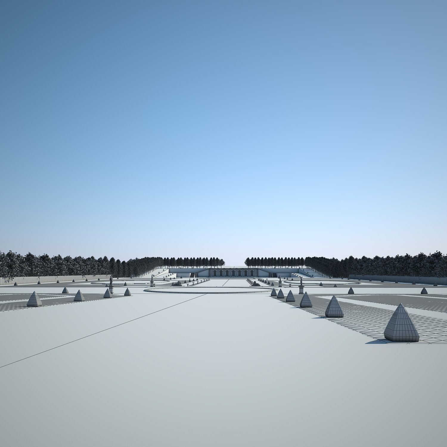 Chateau and Garden 3D model_76