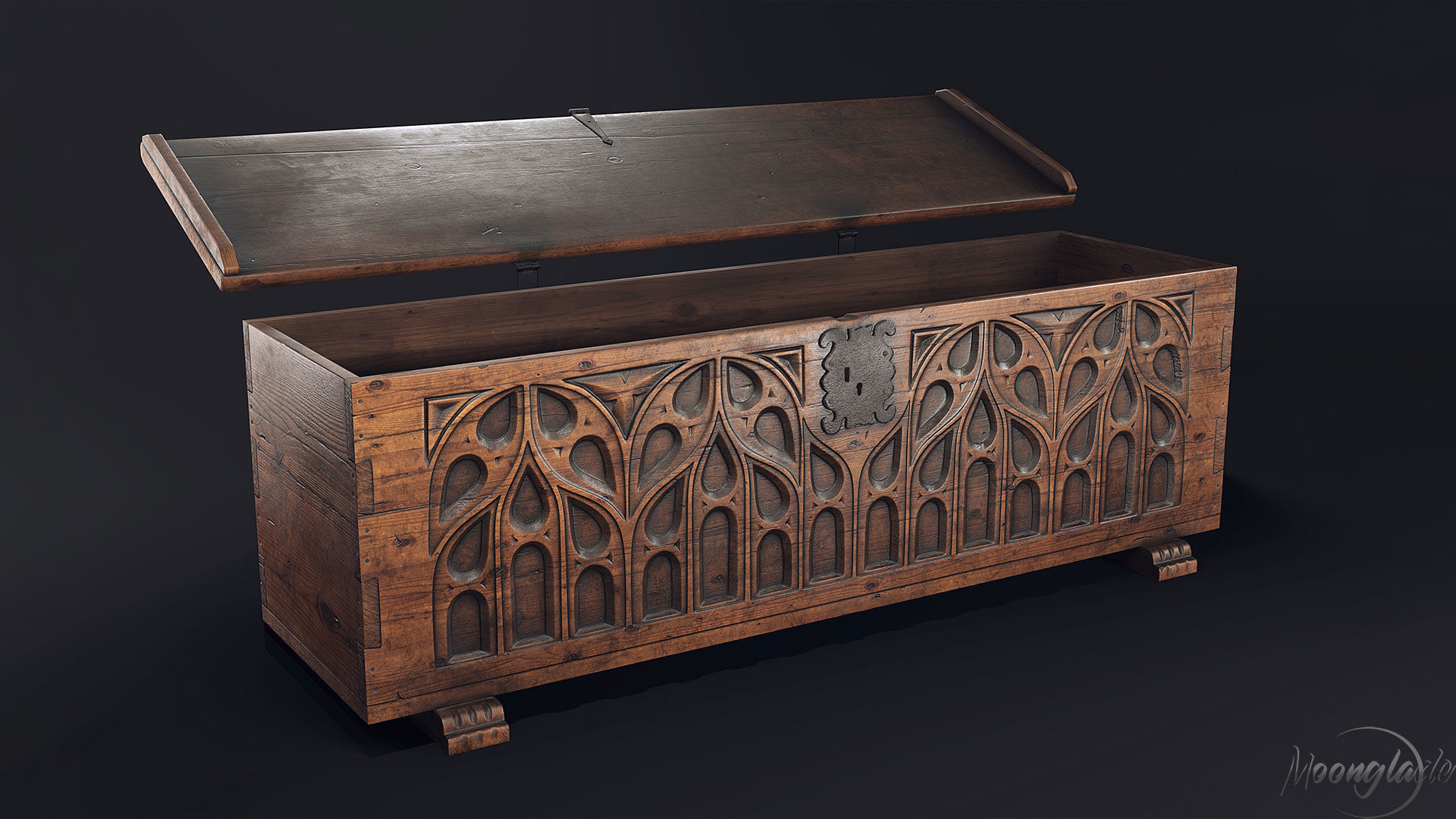 Gothic Furniture 2 Low-poly 3D model_6