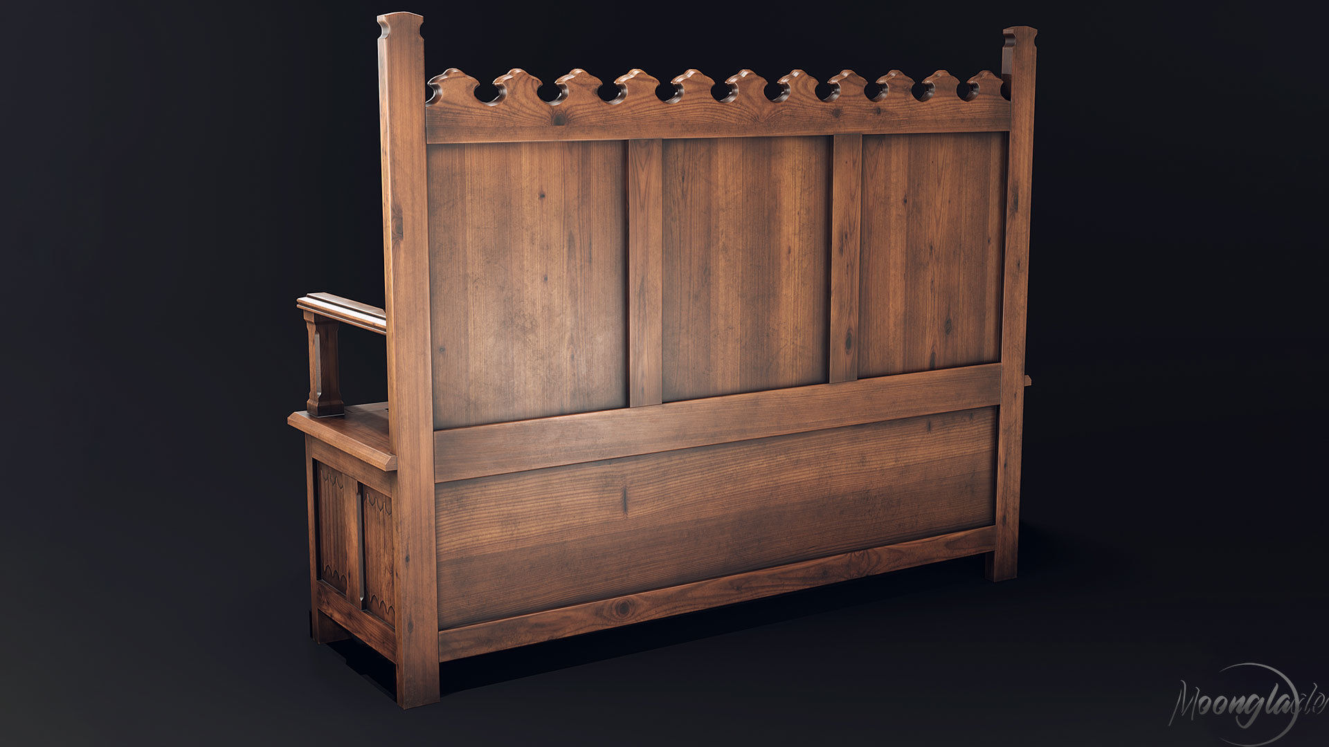 Gothic Furniture 2 Low-poly 3D model_3