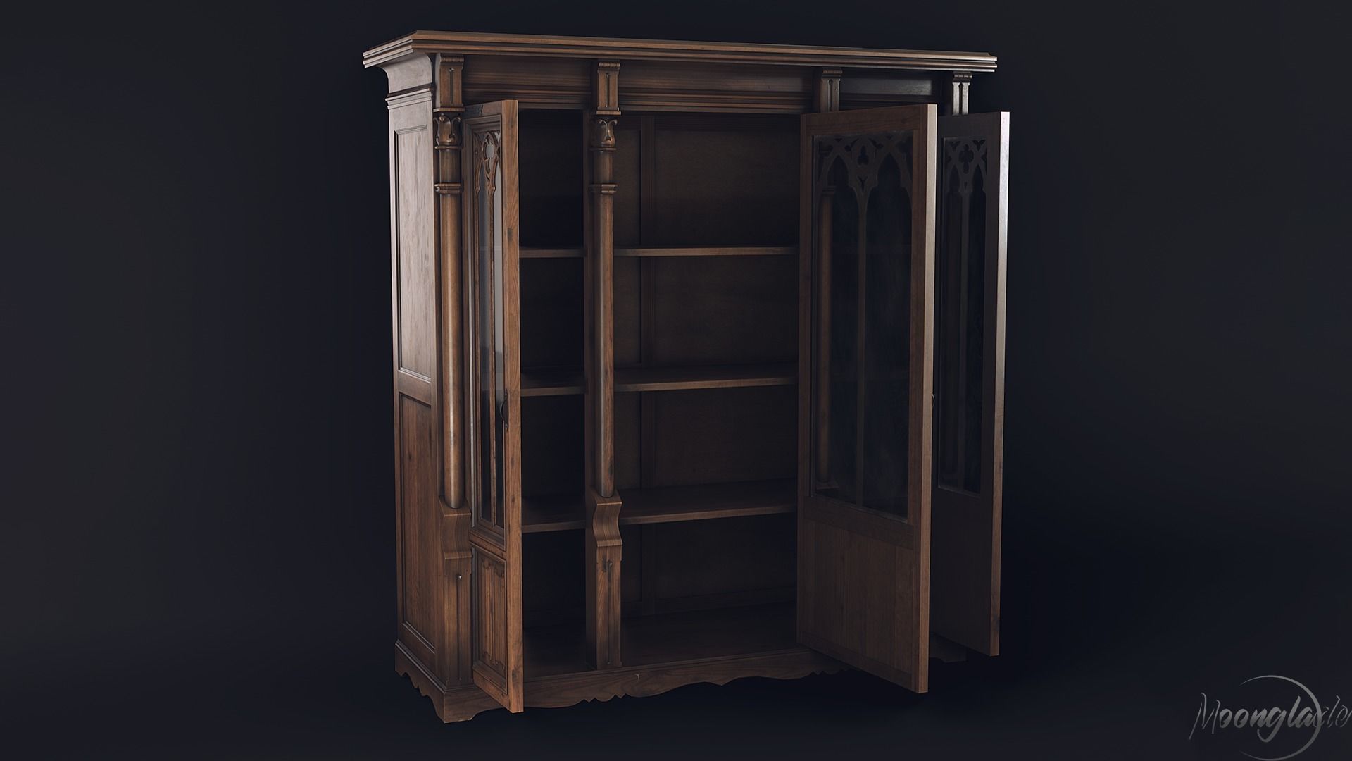 Gothic Furniture 2 Low-poly 3D model_16