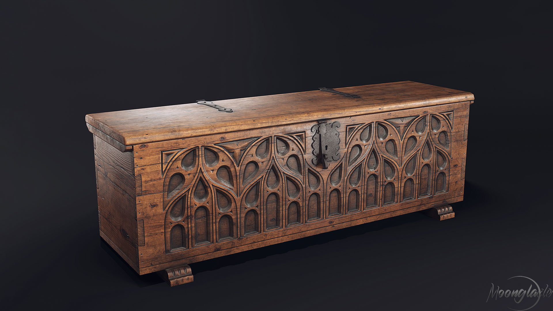 Gothic Furniture 2 Low-poly 3D model_4
