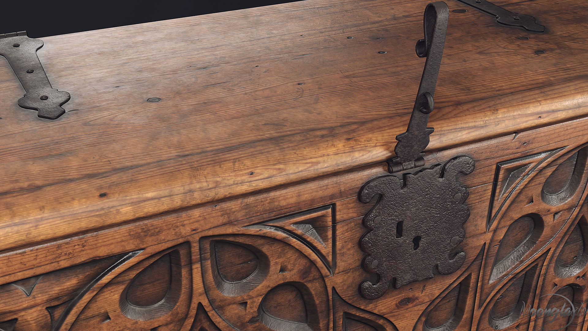 Gothic Furniture 2 Low-poly 3D model_5