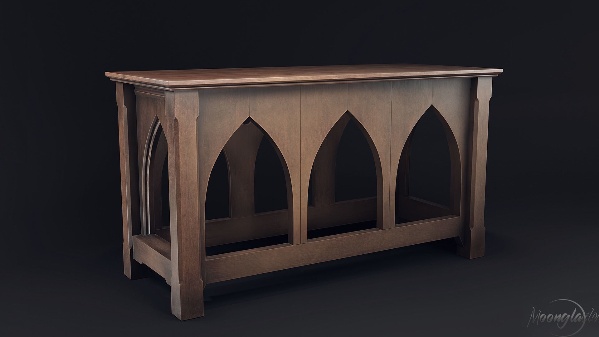 Gothic Furniture 2 Low-poly 3D model_14