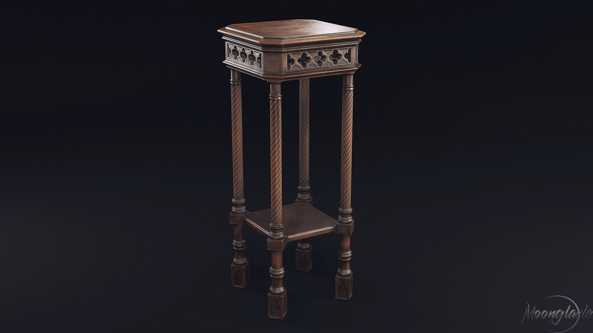 Gothic Furniture 2 Low-poly 3D model_10
