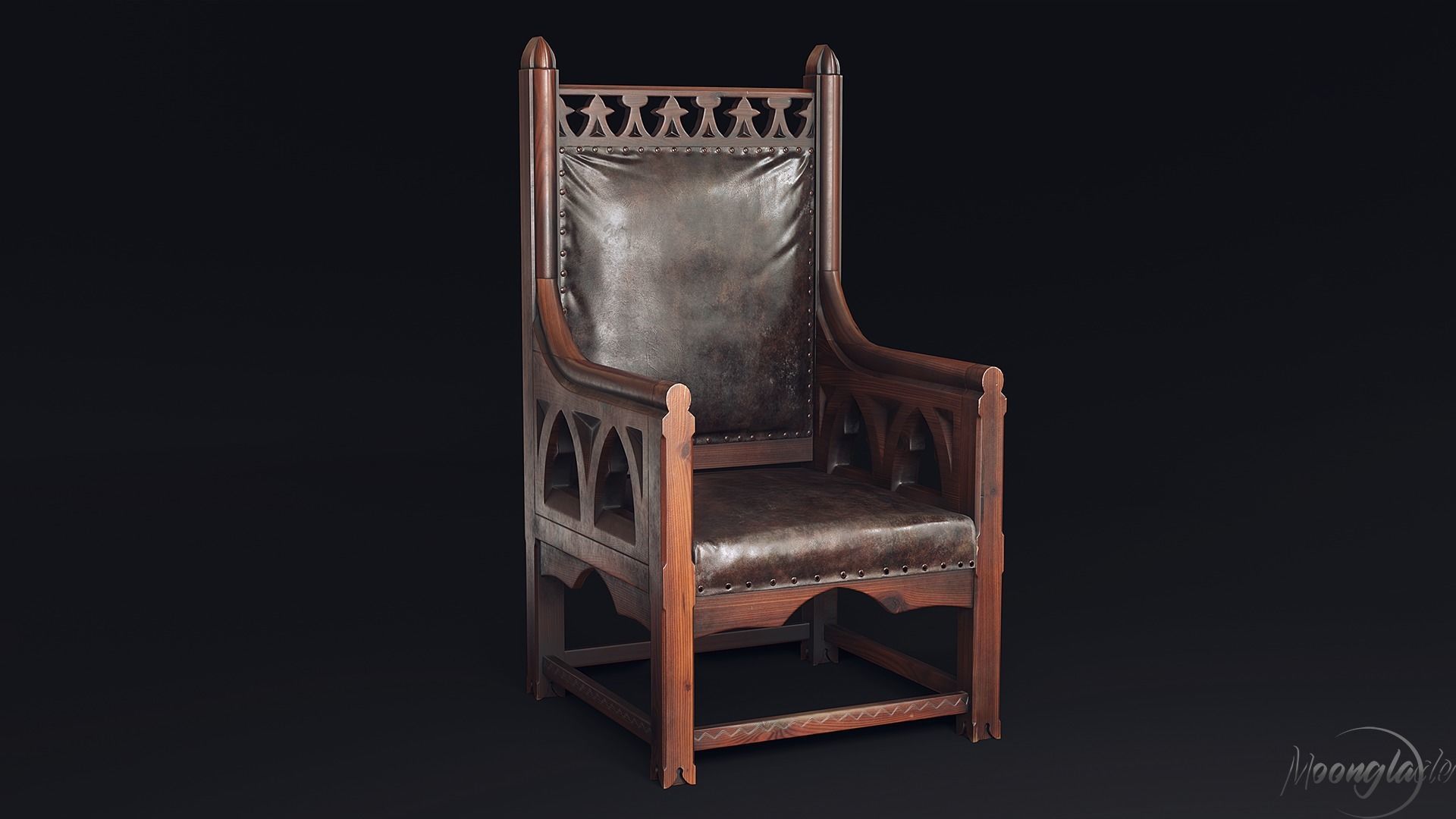 Gothic Furniture 2 Low-poly 3D model_18