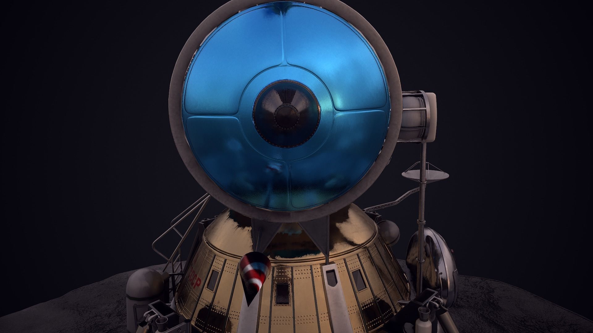 LK - Soviet Lunar Lander Low-poly 3D model_54