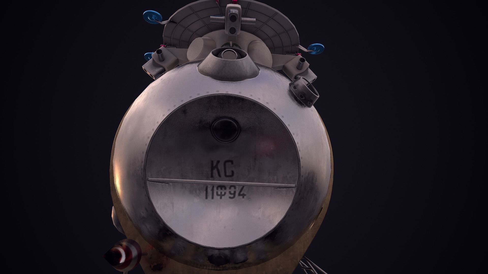 LK - Soviet Lunar Lander Low-poly 3D model_52