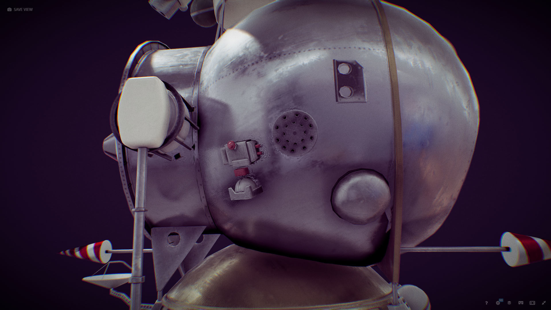 LK - Soviet Lunar Lander Low-poly 3D model_6