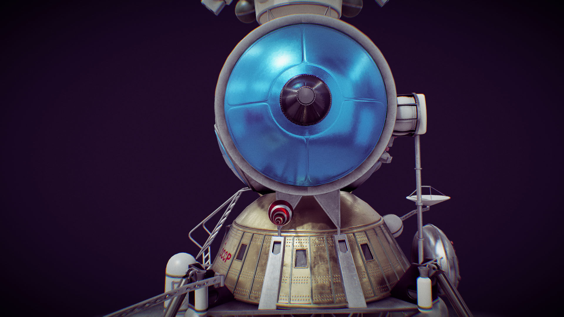 LK - Soviet Lunar Lander Low-poly 3D model_21