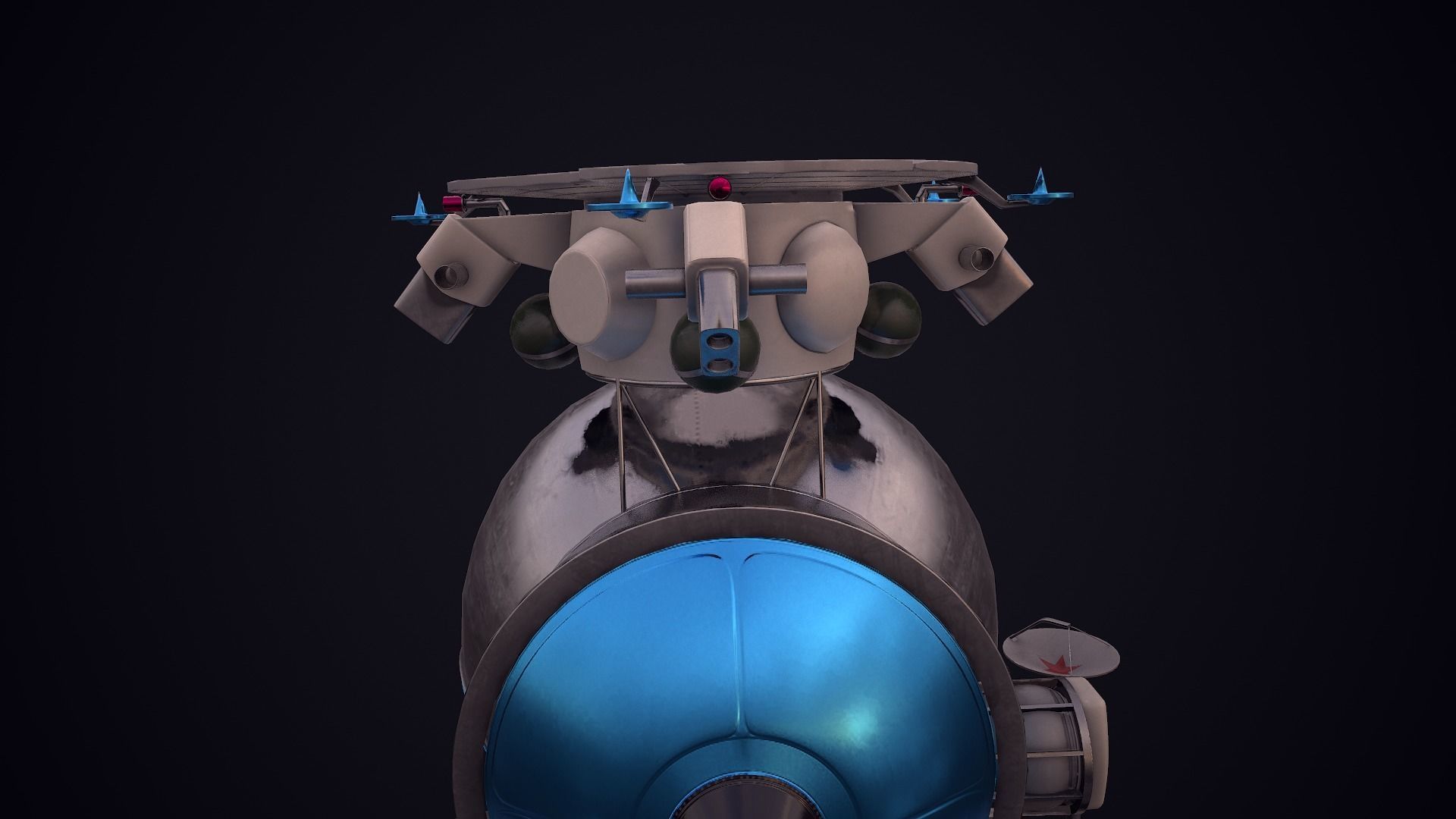 LK - Soviet Lunar Lander Low-poly 3D model_51