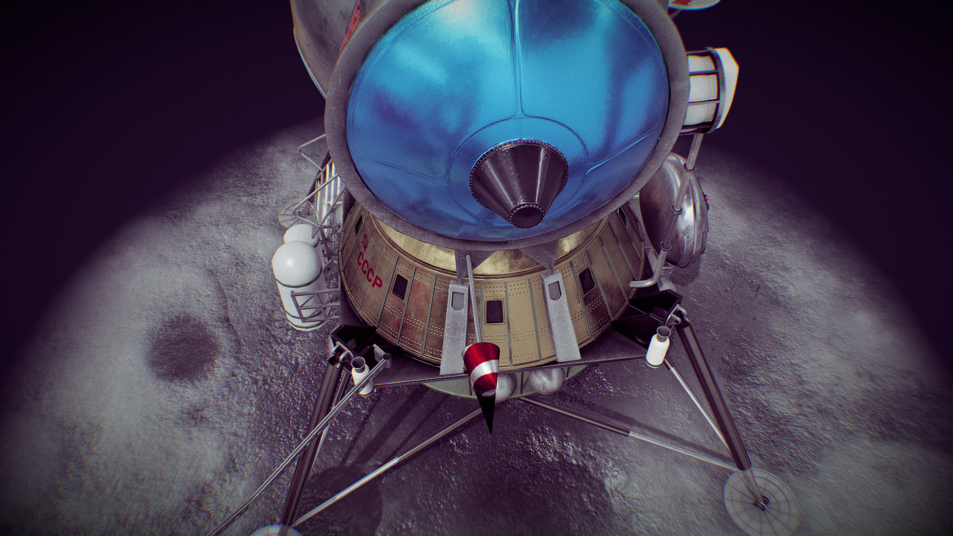 LK - Soviet Lunar Lander Low-poly 3D model_20