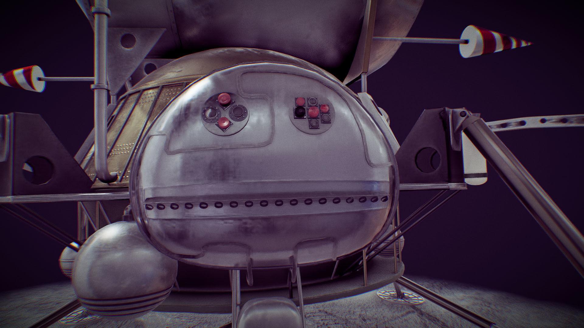 LK - Soviet Lunar Lander Low-poly 3D model_18