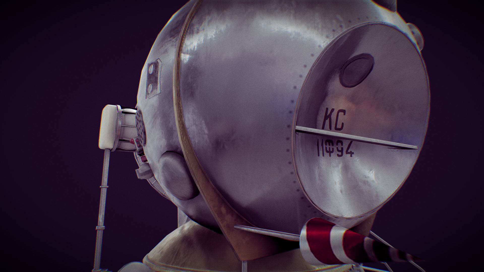 LK - Soviet Lunar Lander Low-poly 3D model_7