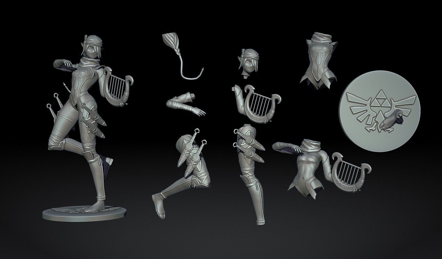 Sheik - The Legend of Zelda 3D print model_3