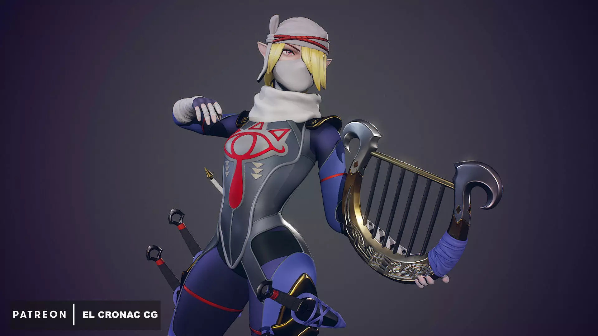 Sheik - The Legend of Zelda 3D print model_0