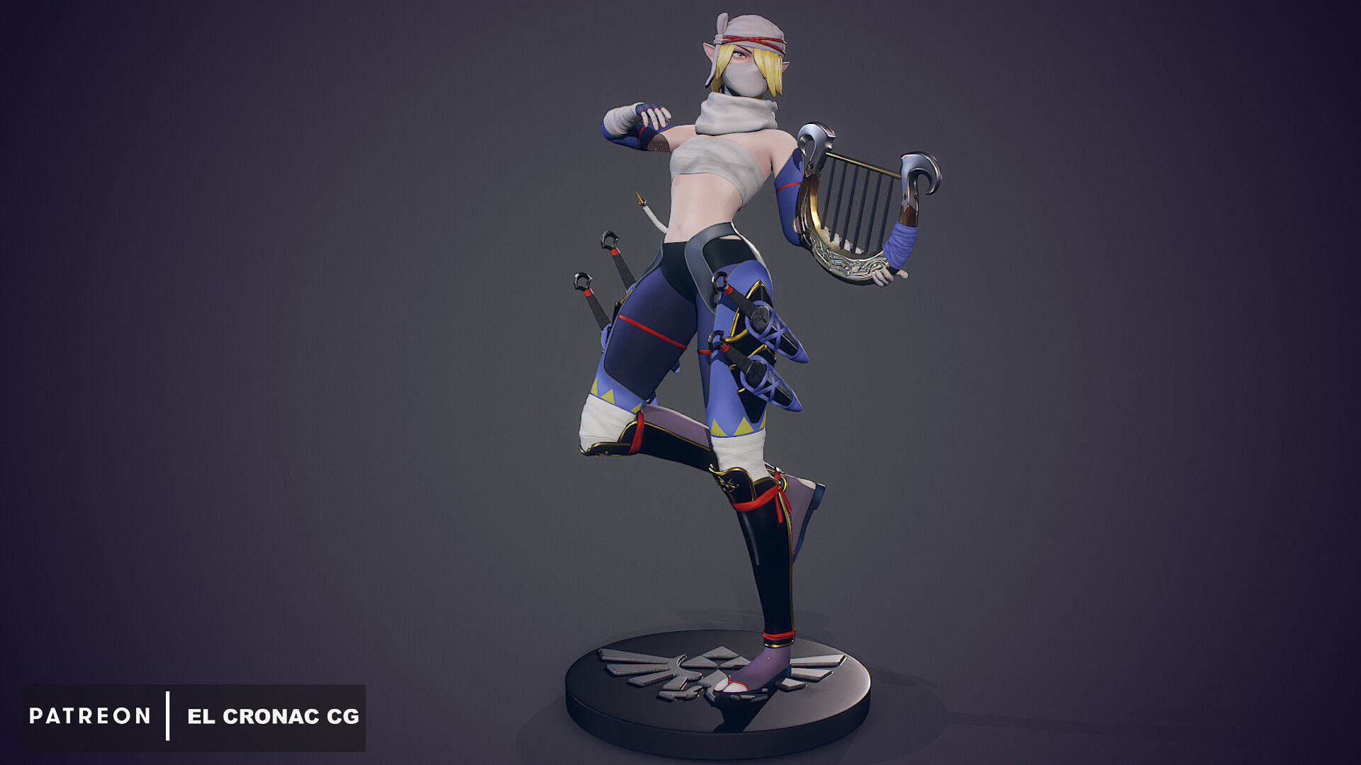 Sheik - The Legend of Zelda 3D print model_2