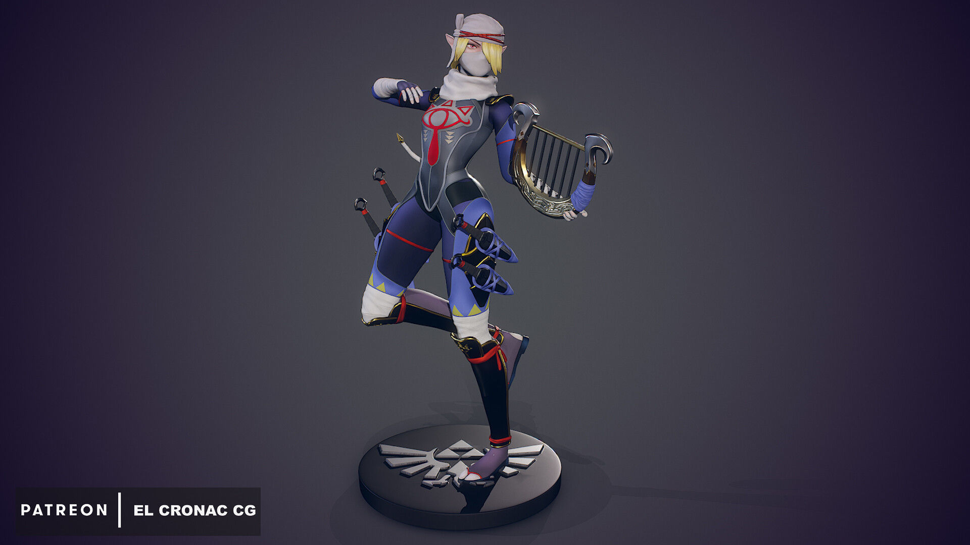 Sheik - The Legend of Zelda 3D print model_1