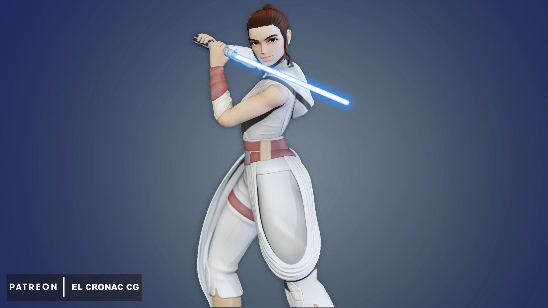 Rey - Star Wars 3D print model_1