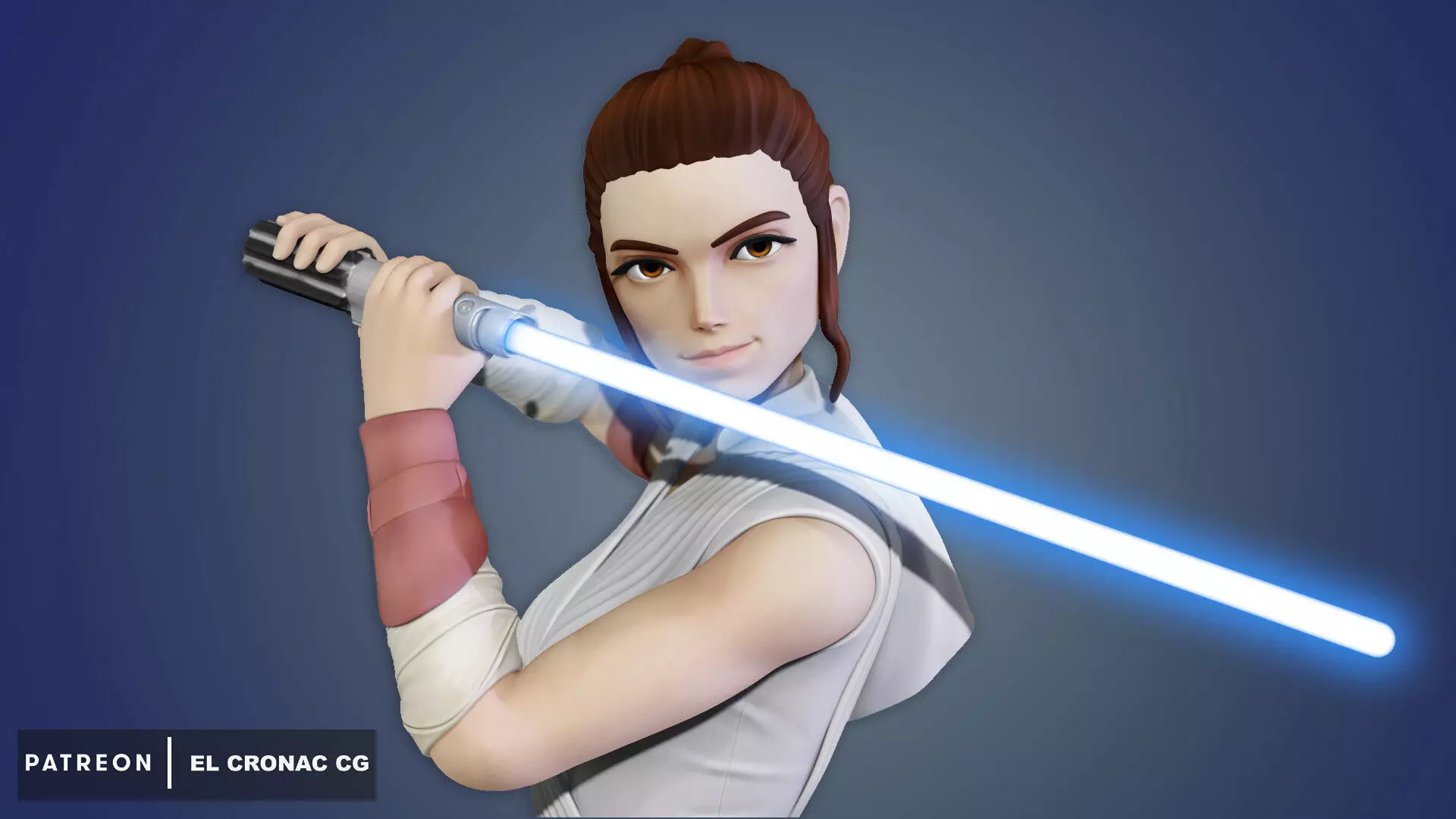Rey - Star Wars 3D print model_0