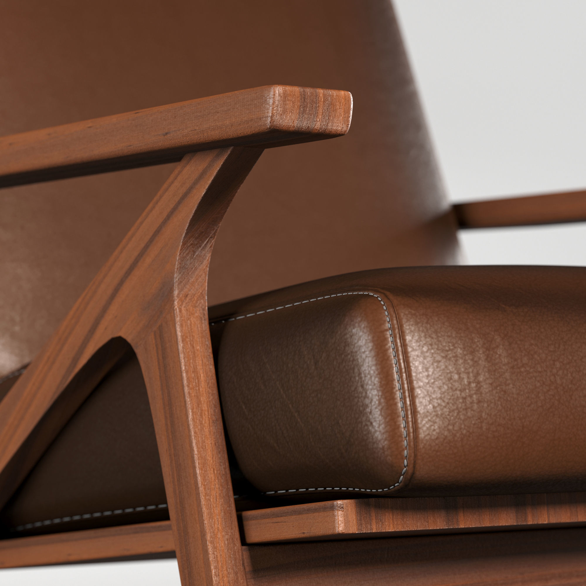 OTIO Lounge Chair Low-poly 3D model_2