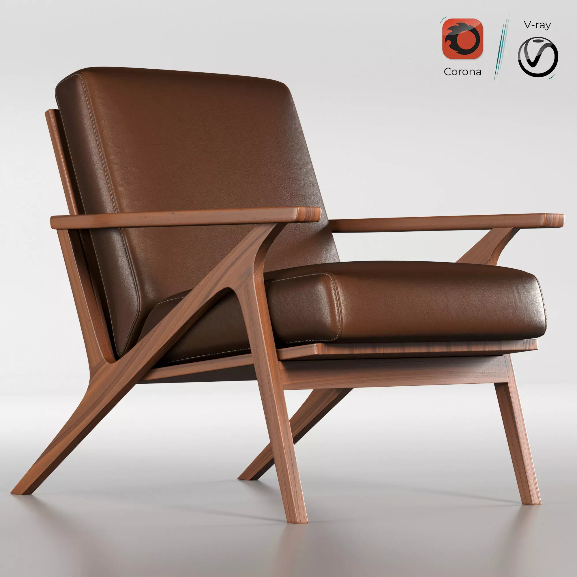 OTIO Lounge Chair Low-poly 3D model_0