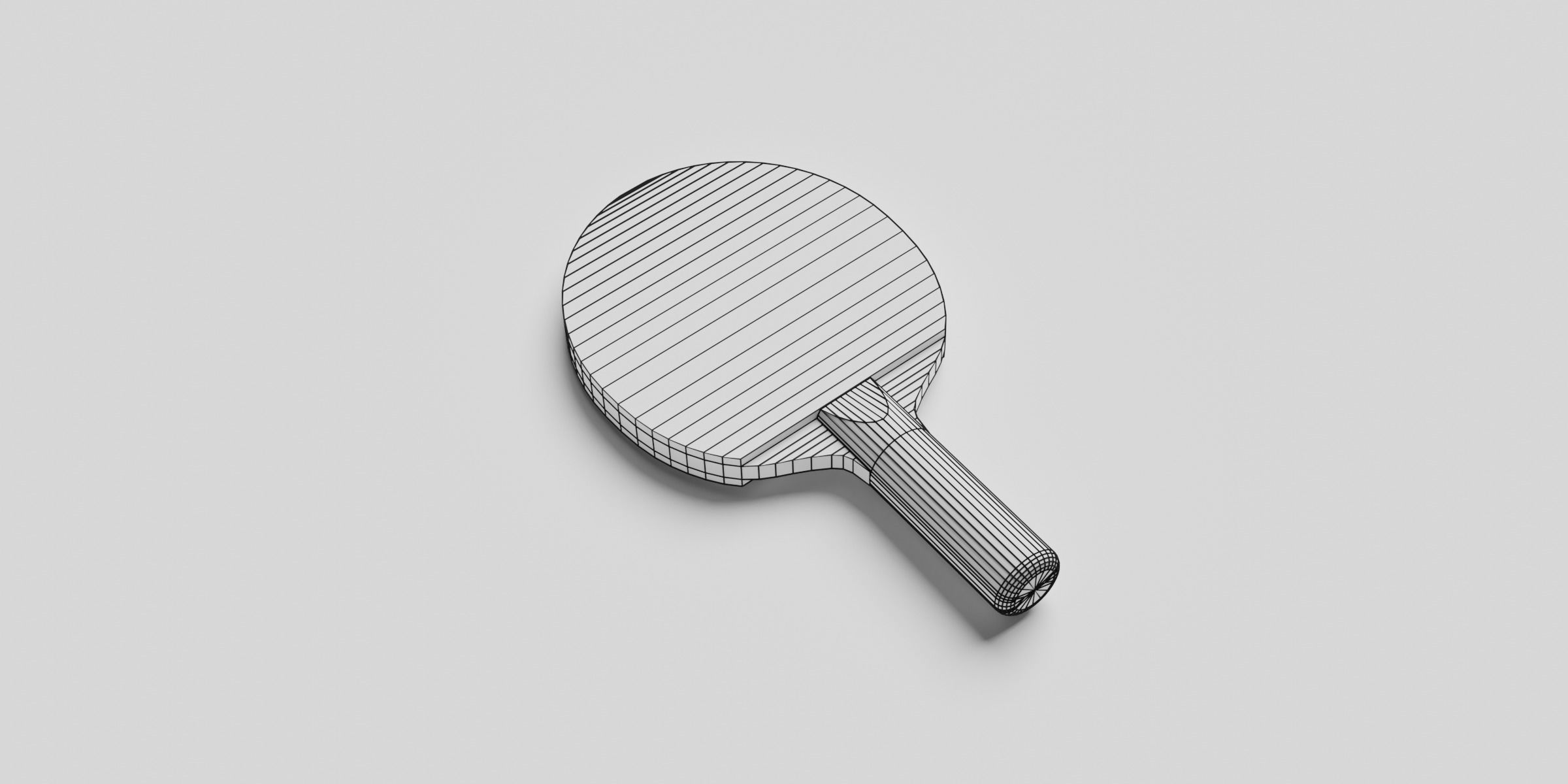 Table Tennis Set Low-poly 3D model_7
