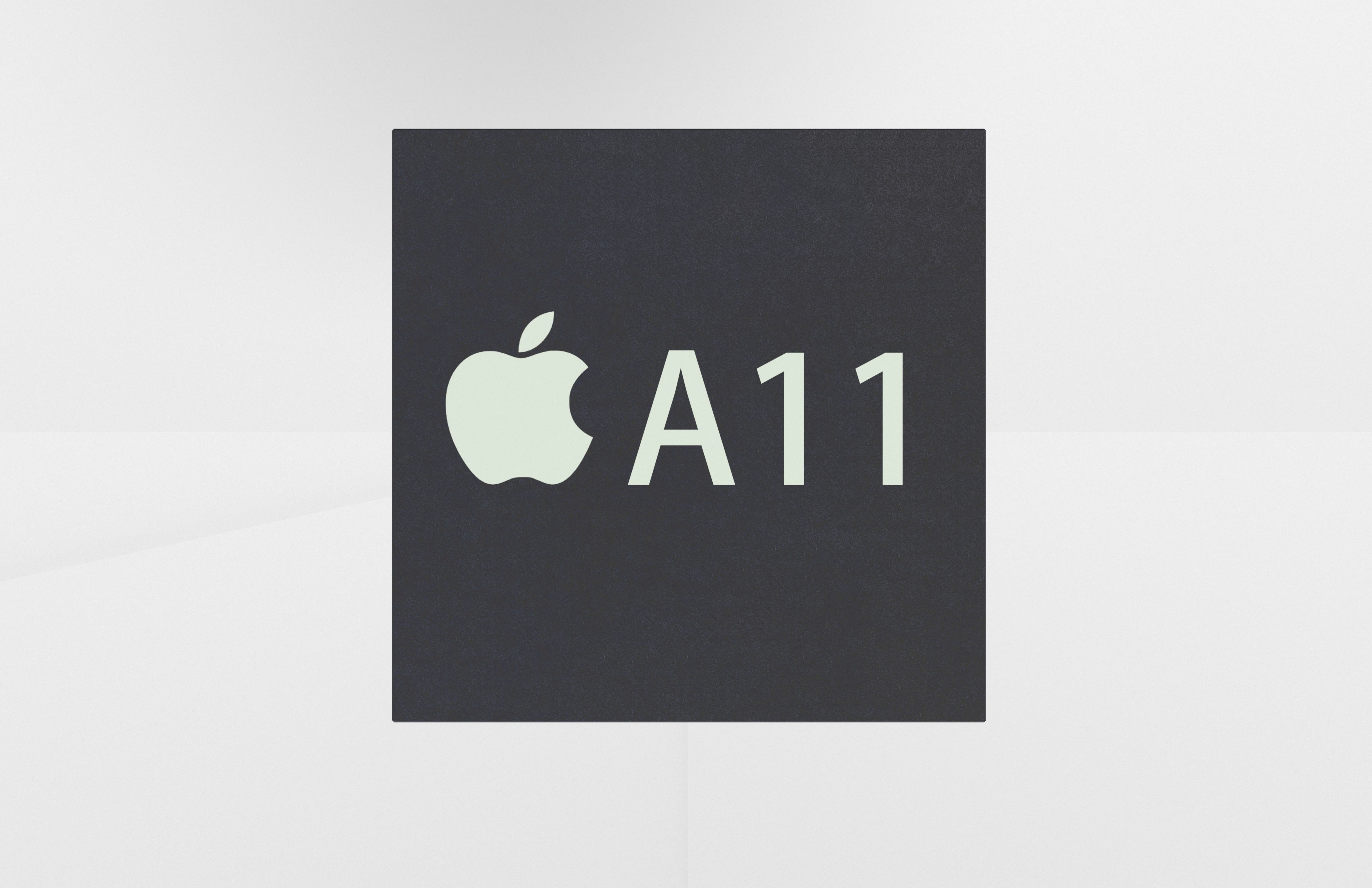 Apple CPU A11 Low-poly 3D model_3