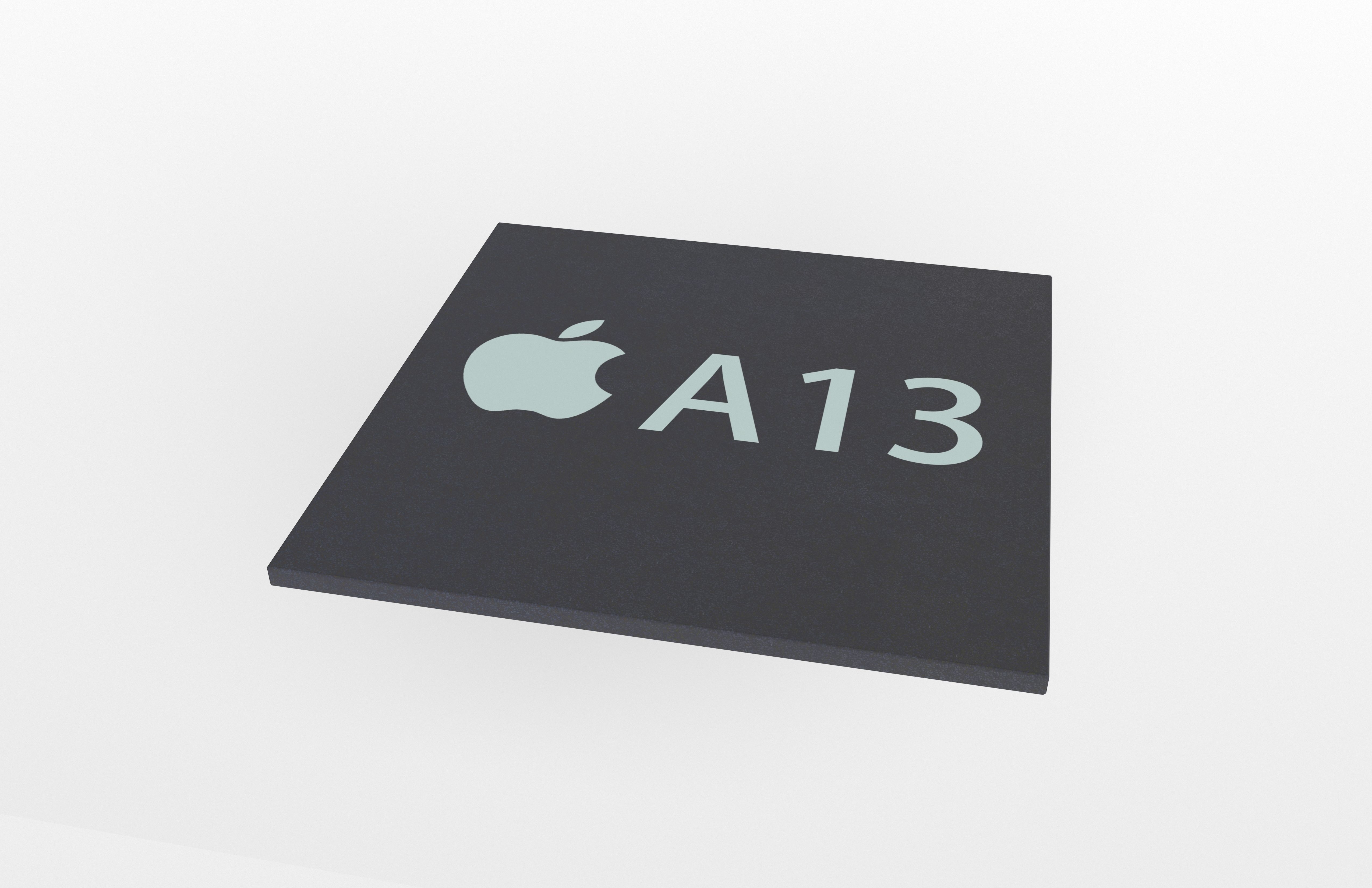 Apple CPU A13 Low-poly 3D model_2