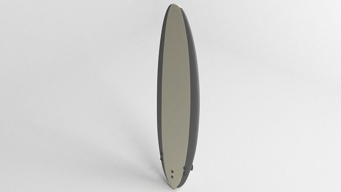 Funboard Surfboard 3D model