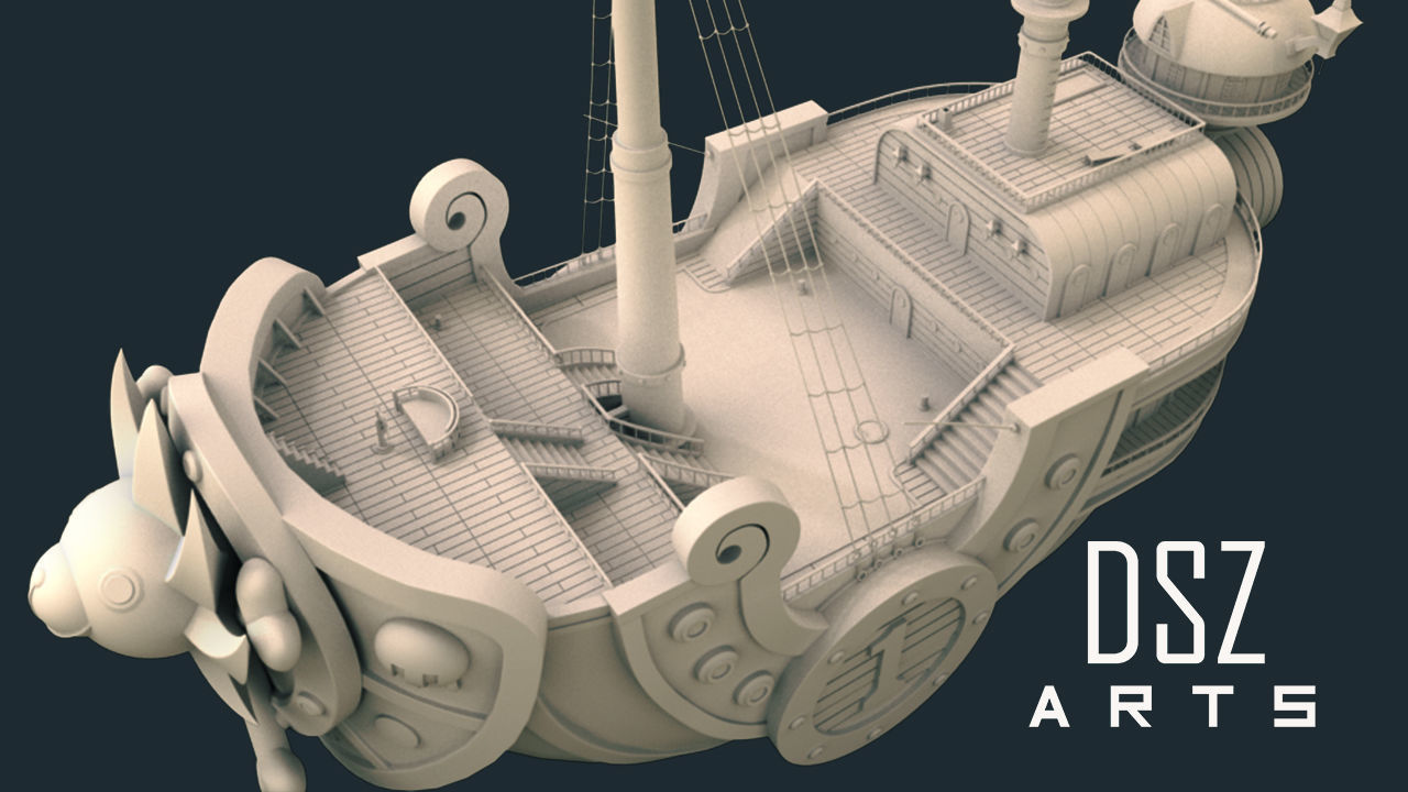 3D Thousand Sunny - One Piece by DSZarts 3D model_8