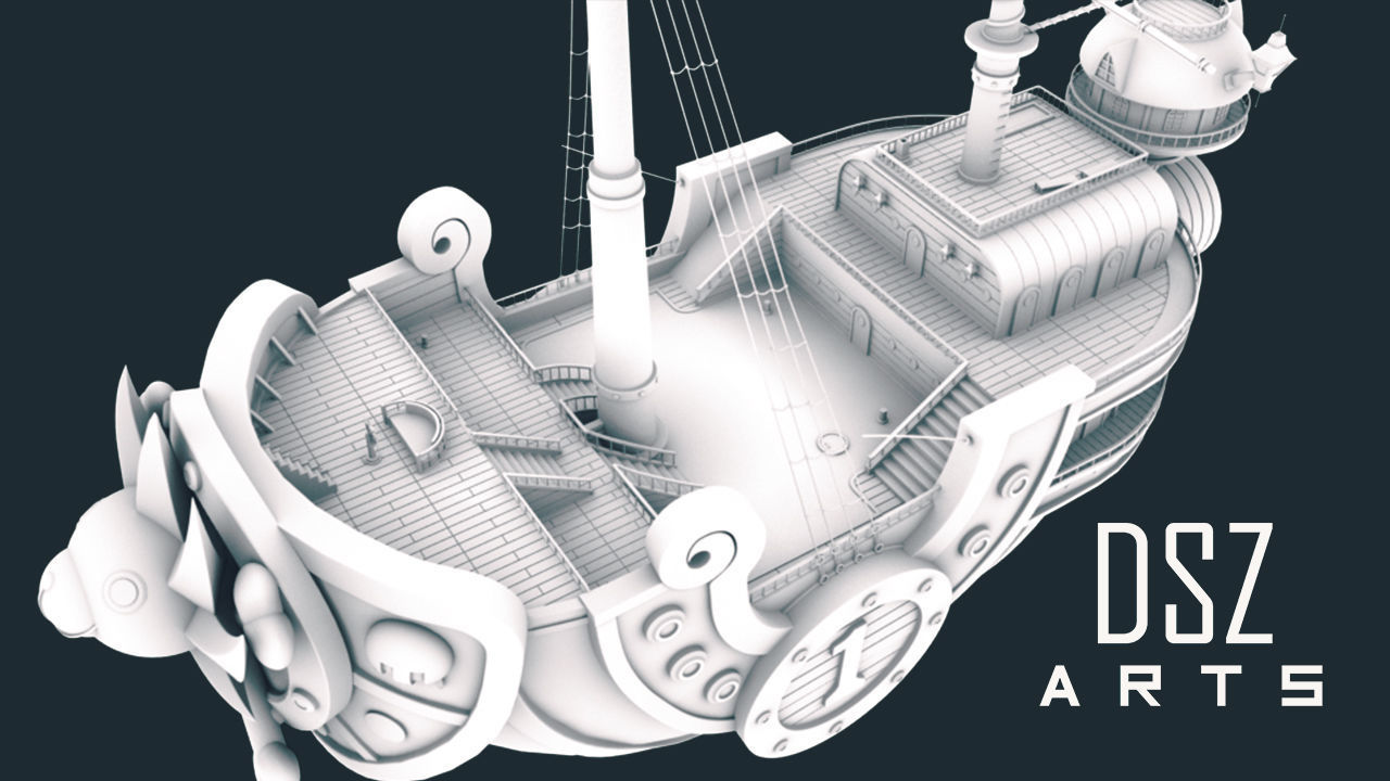 3D Thousand Sunny - One Piece by DSZarts 3D model_7