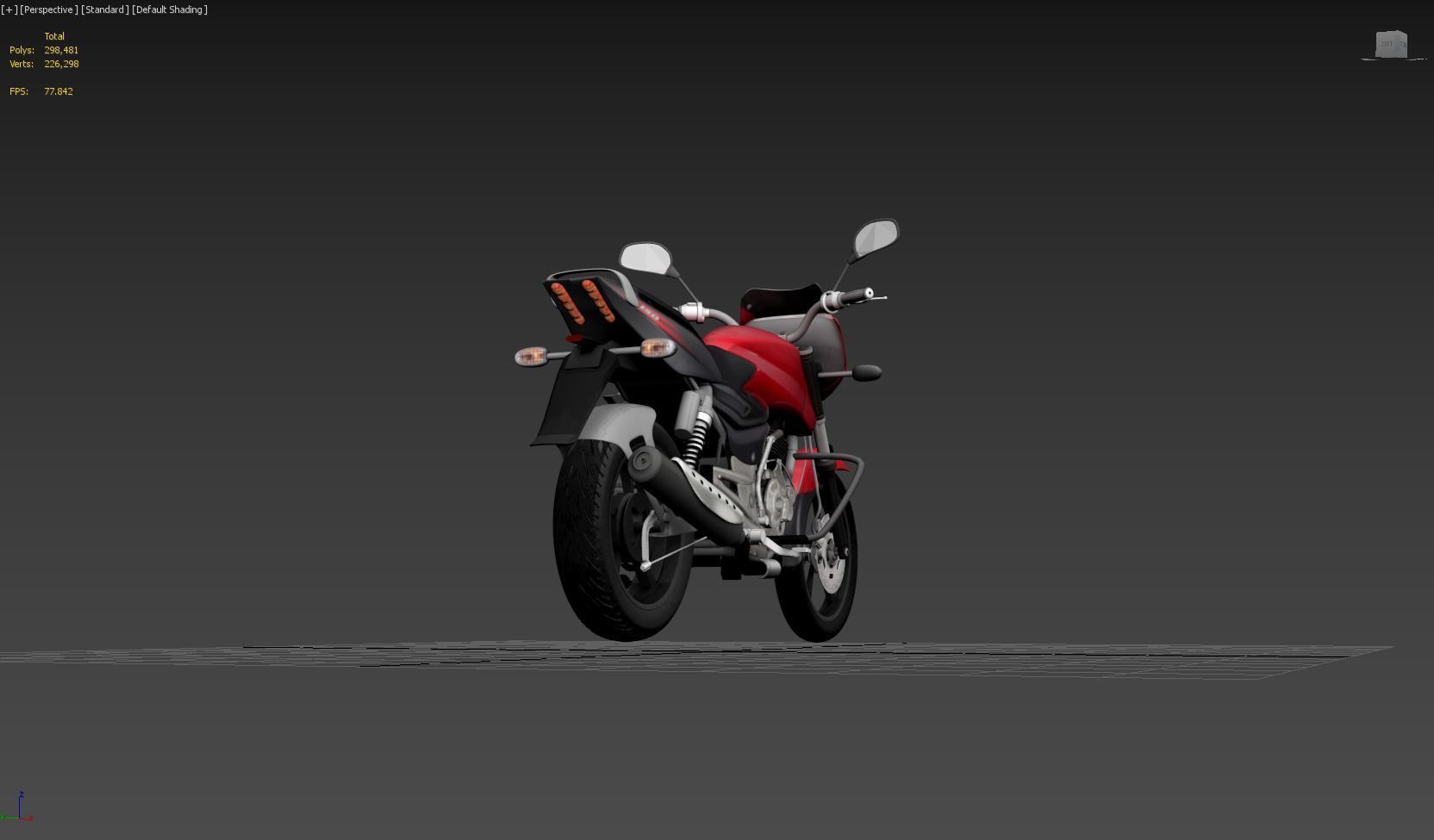 Bajaj Pulsar 150 Low-poly 3D model_2