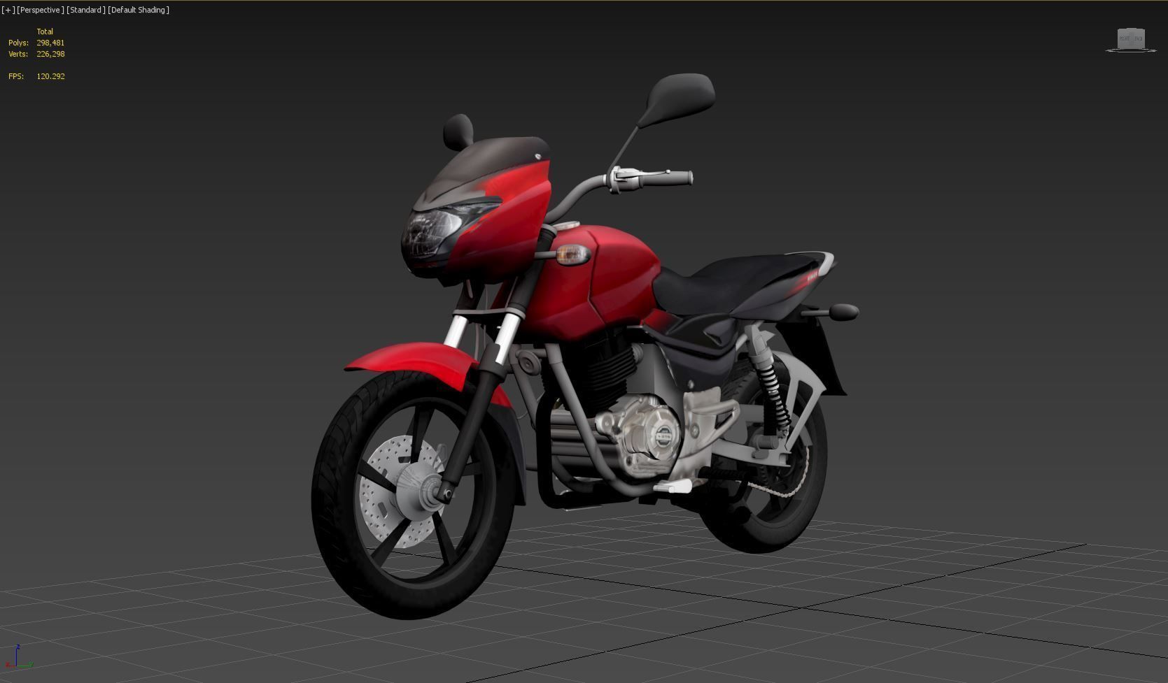 Bajaj Pulsar 150 Low-poly 3D model_1