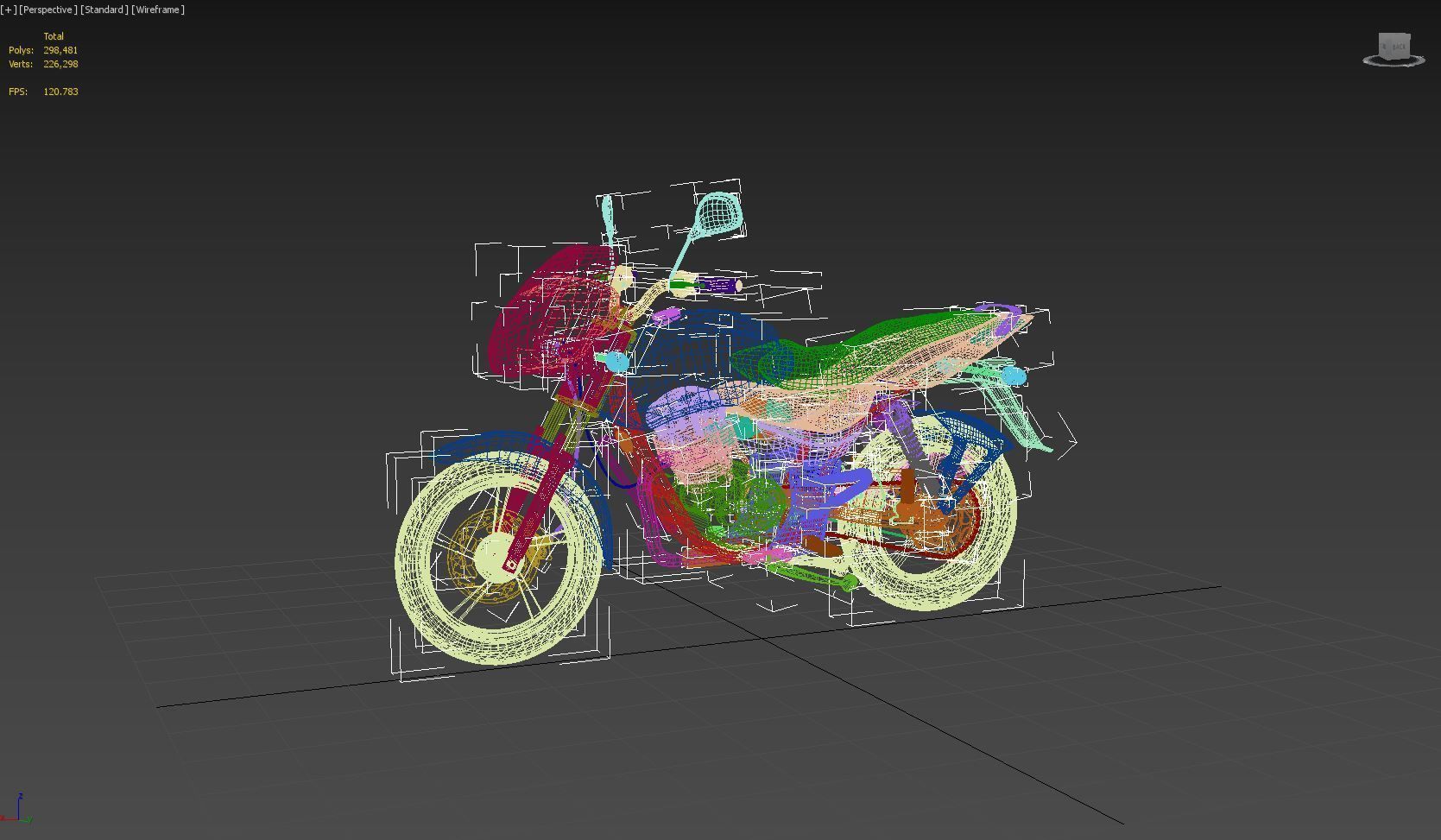 Bajaj Pulsar 150 Low-poly 3D model_3