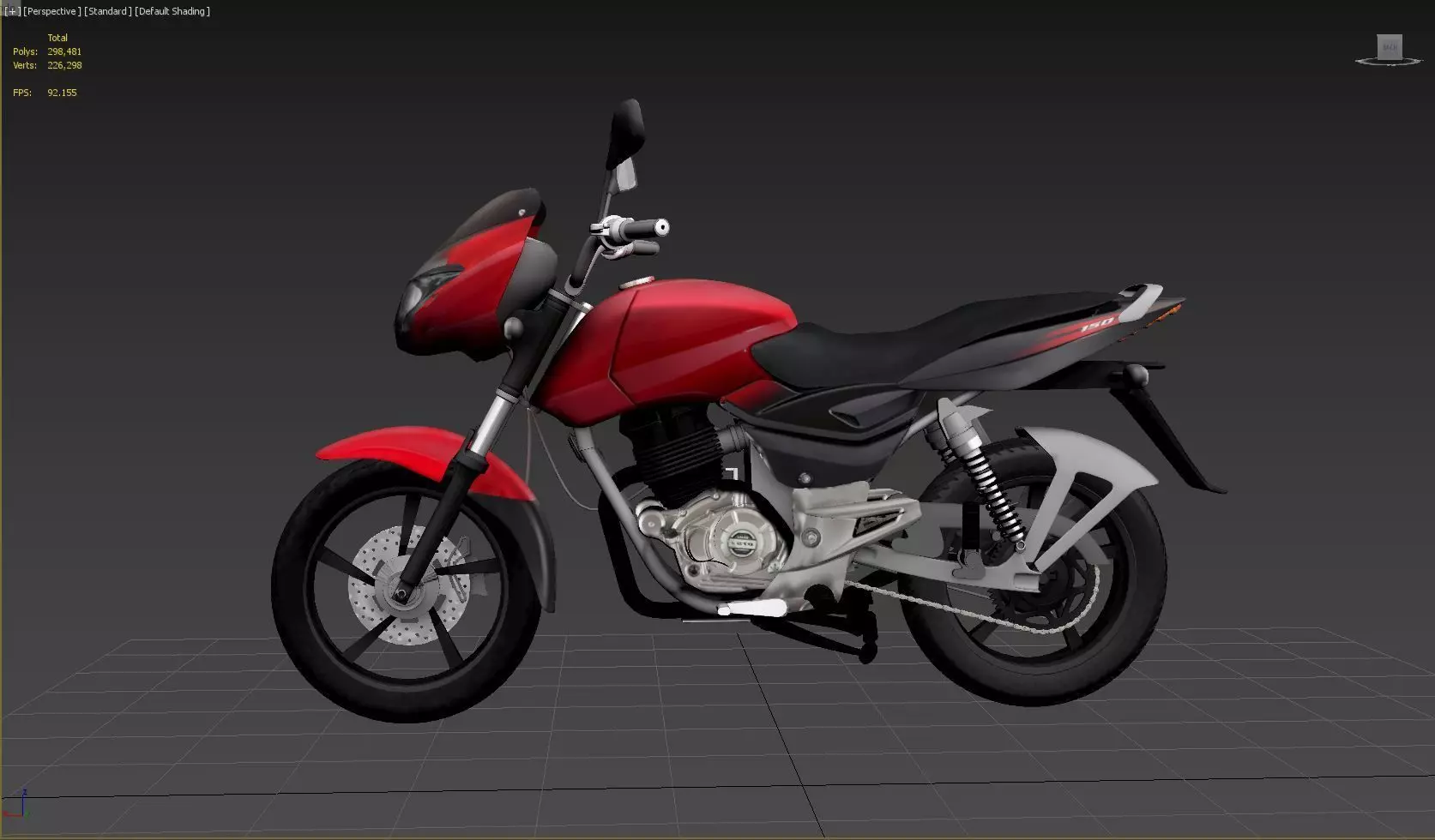 Bajaj Pulsar 150 Low-poly 3D model_0